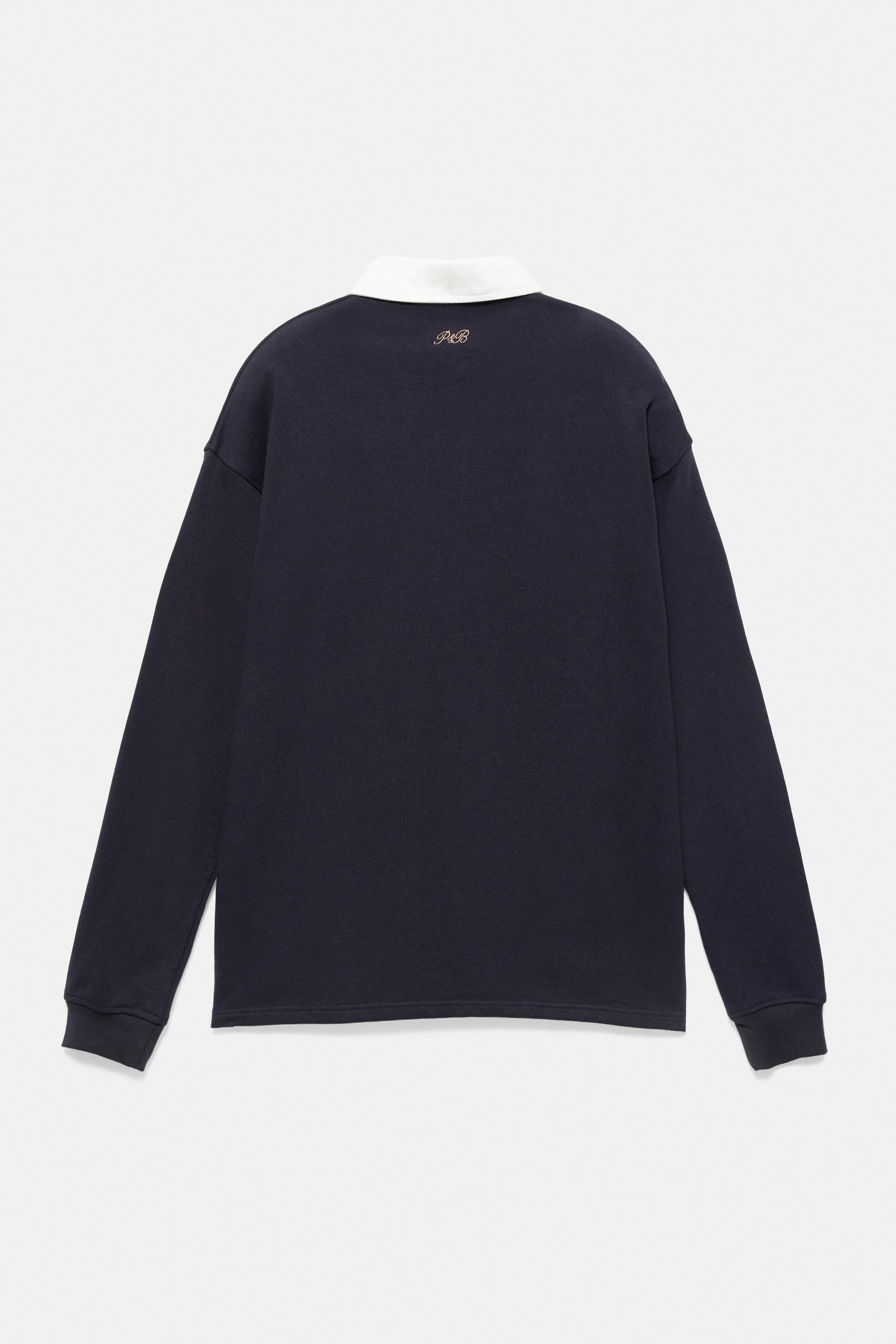 Pull&Bear Çizgili uzun kollu polo yaka tişört