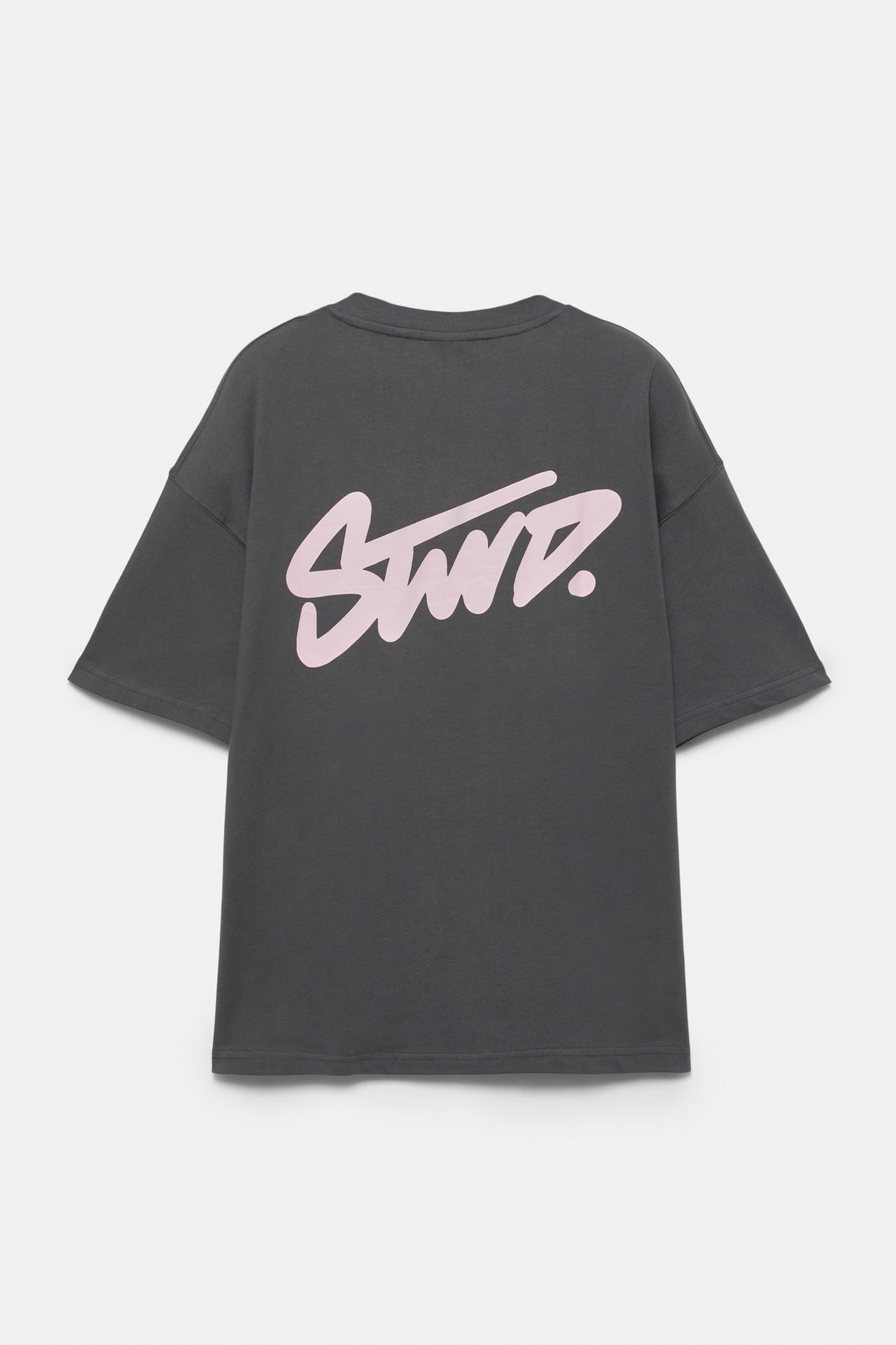 STWD logo boxy T-shirt — Grey