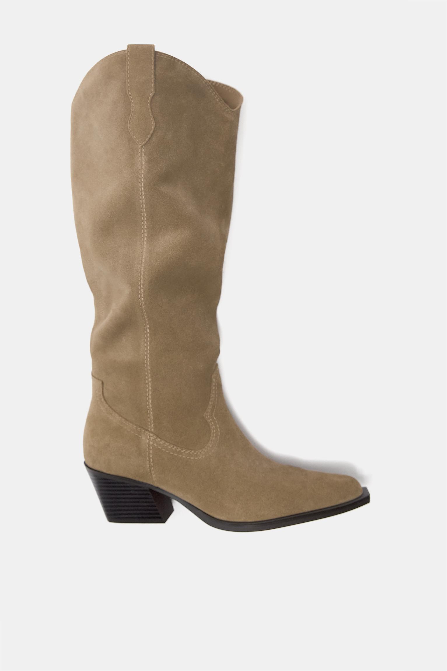 cowboy leather boots — Sand