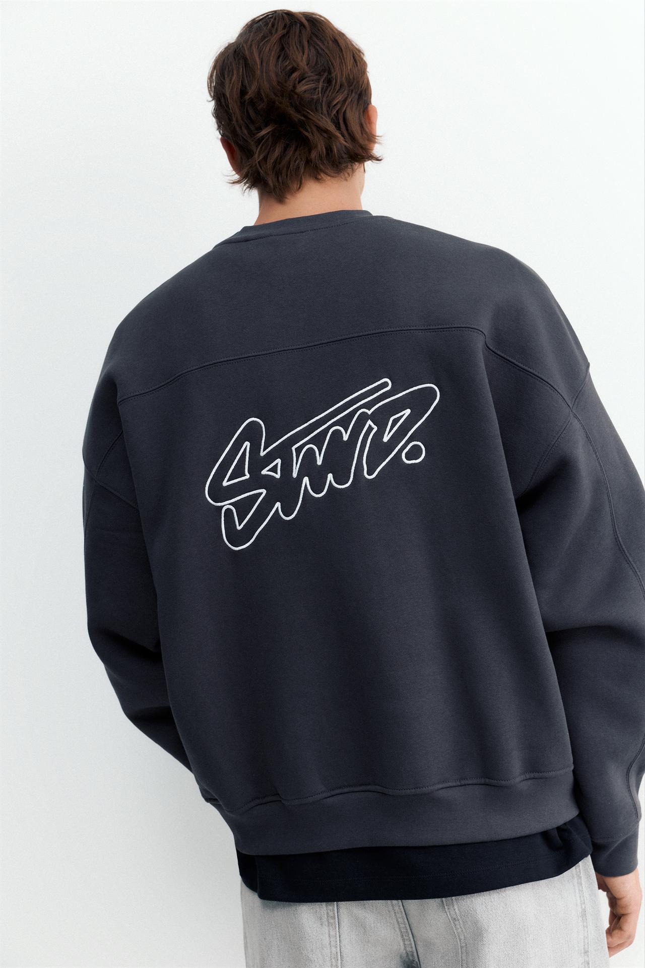 STWD boxy sweatshirt — Anthracite grey