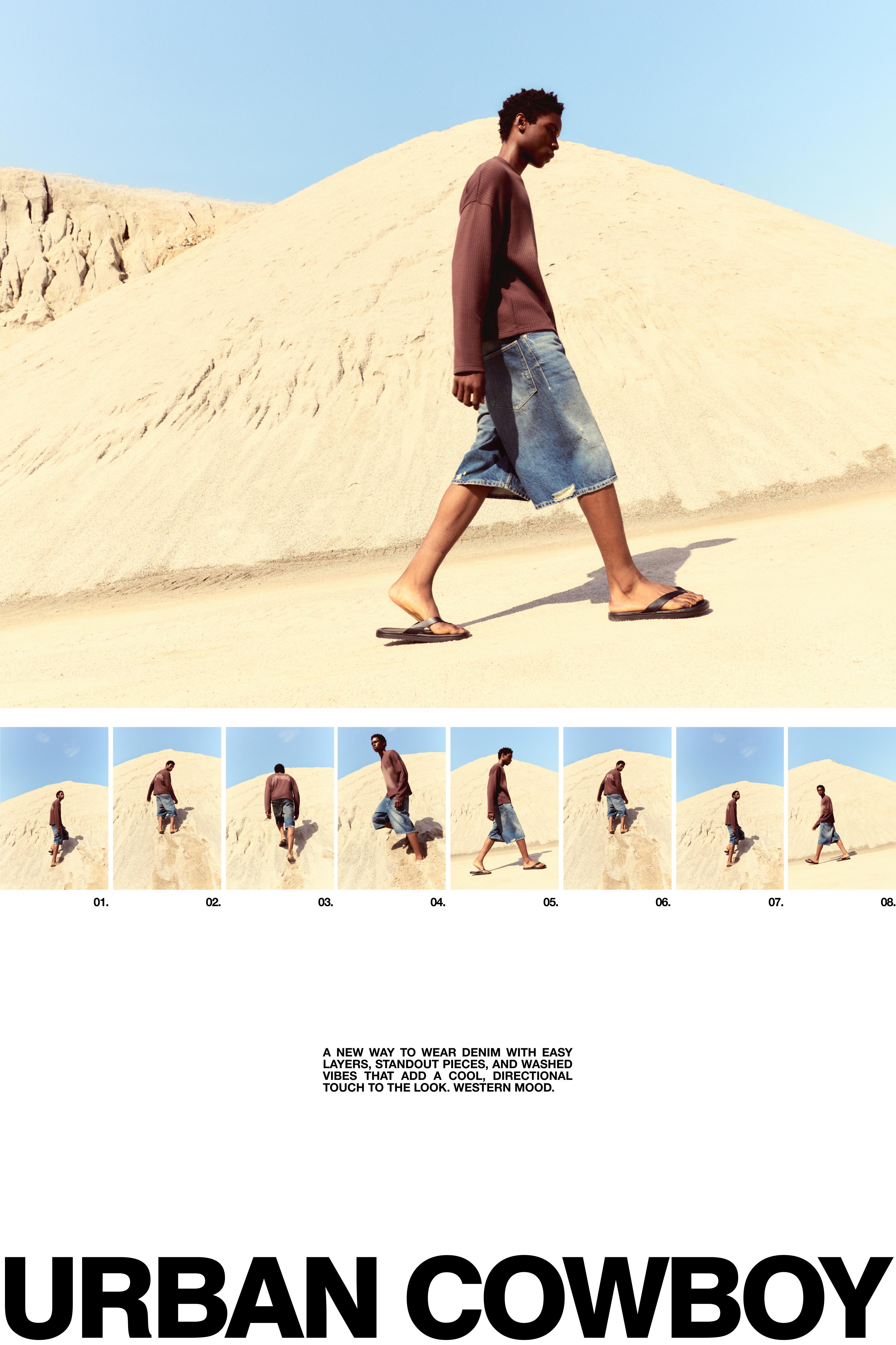 Ripped detail jorts — Blue