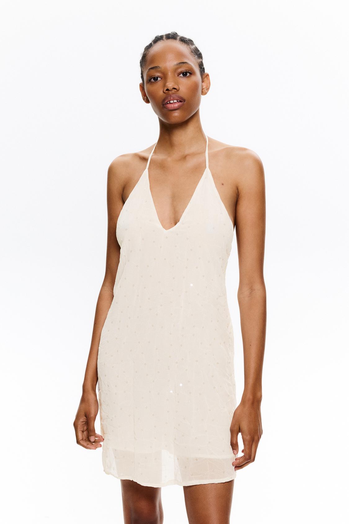 Vestidos Blancos Vestidos Cortos Mujer Pull And Bear VESTIDO Pull