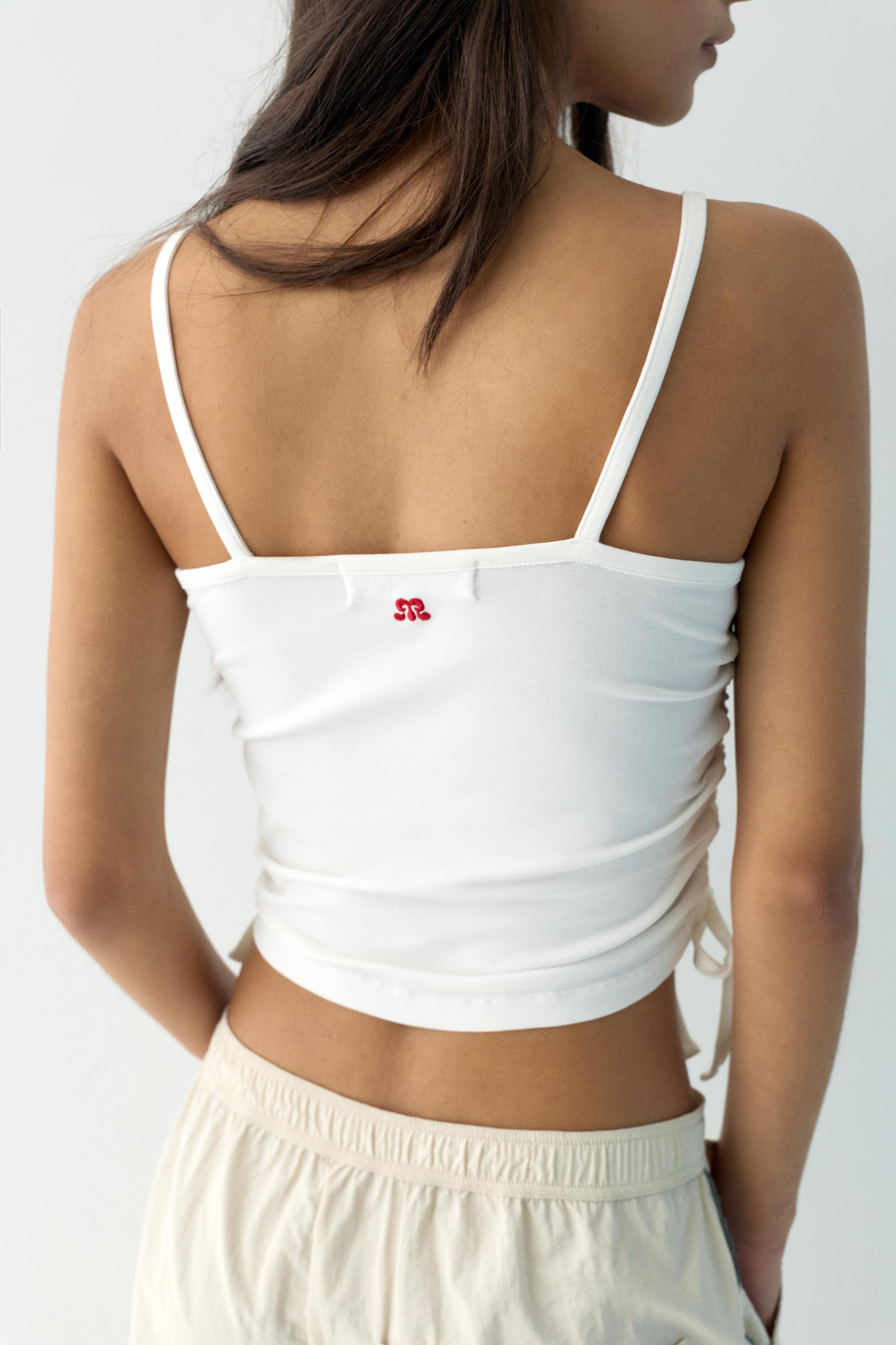 Yanları büzgülü askılı top - Görsel 12