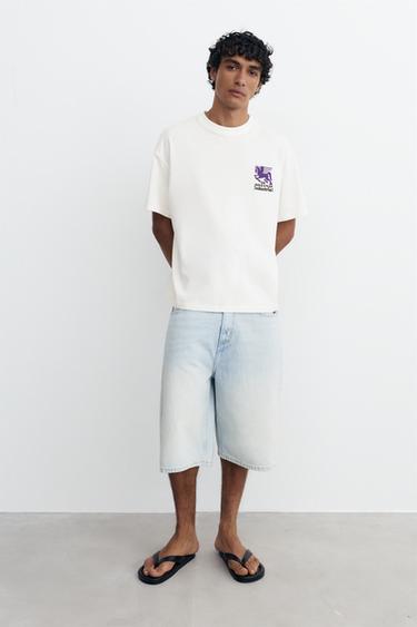 Boxy T-shirt with graphic embroidery — White 5