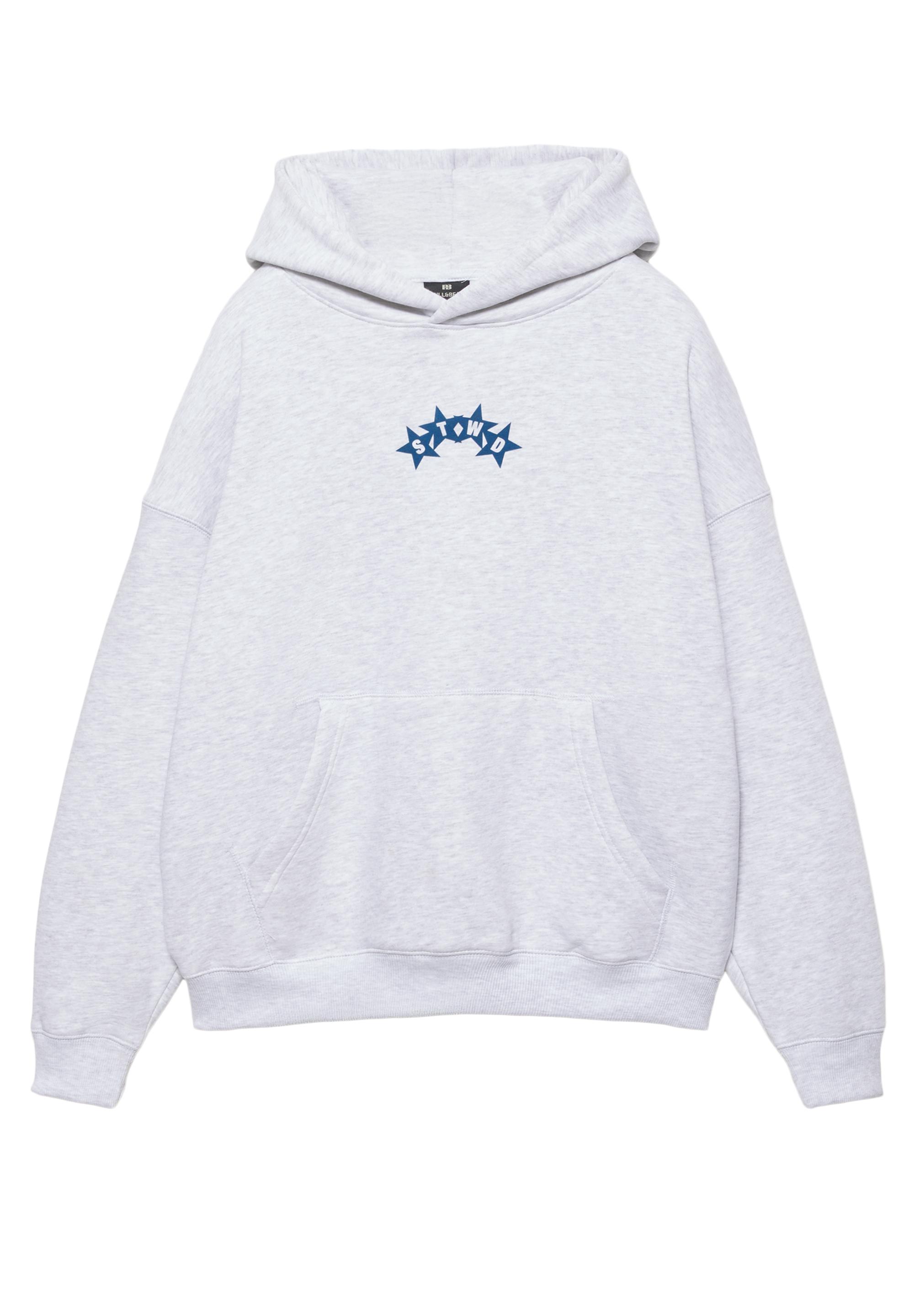 STWD boxy hoodie — Pale marl