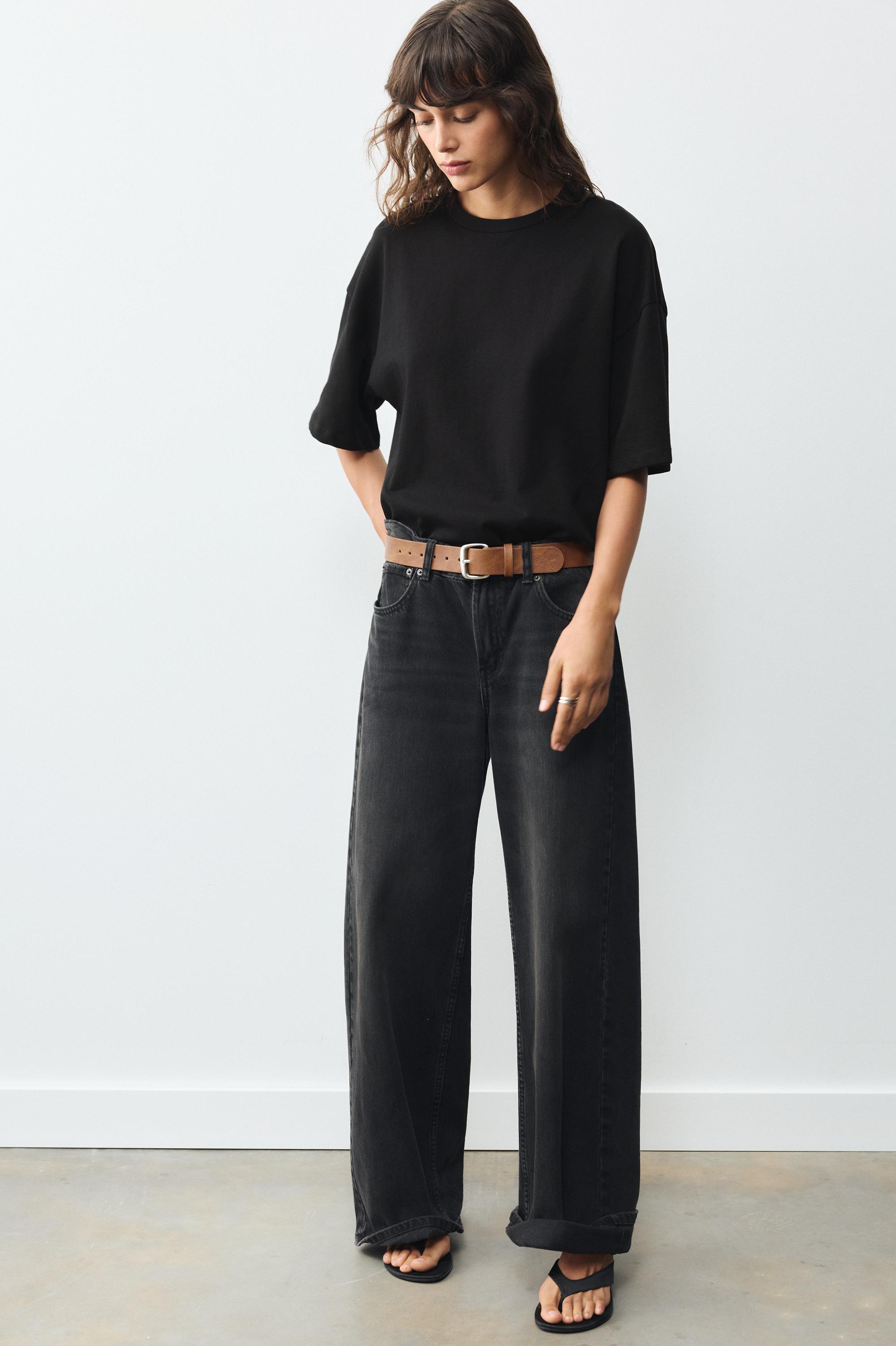 Oversize short sleeve T-shirt — Black