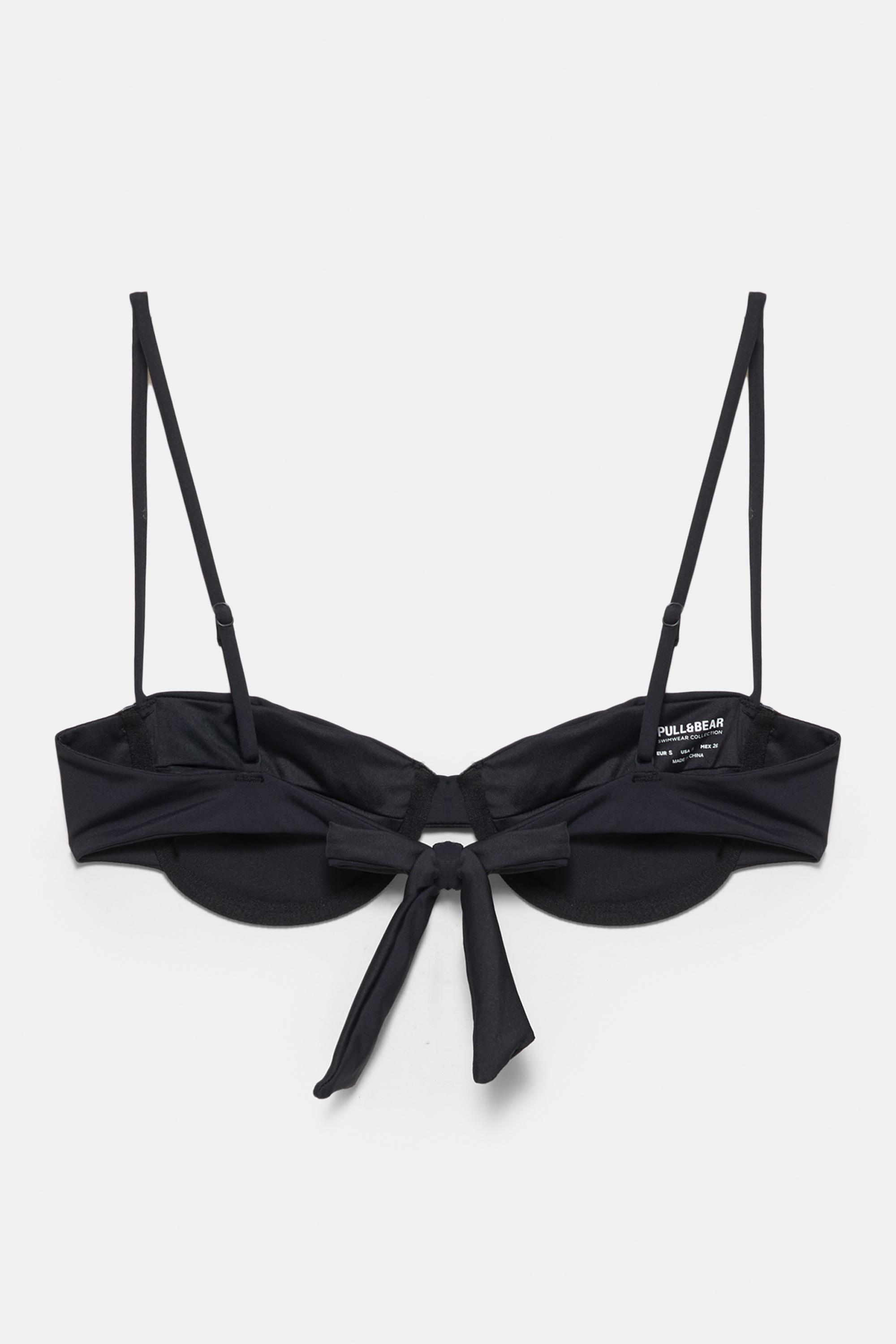 Balconette bikini top — Black