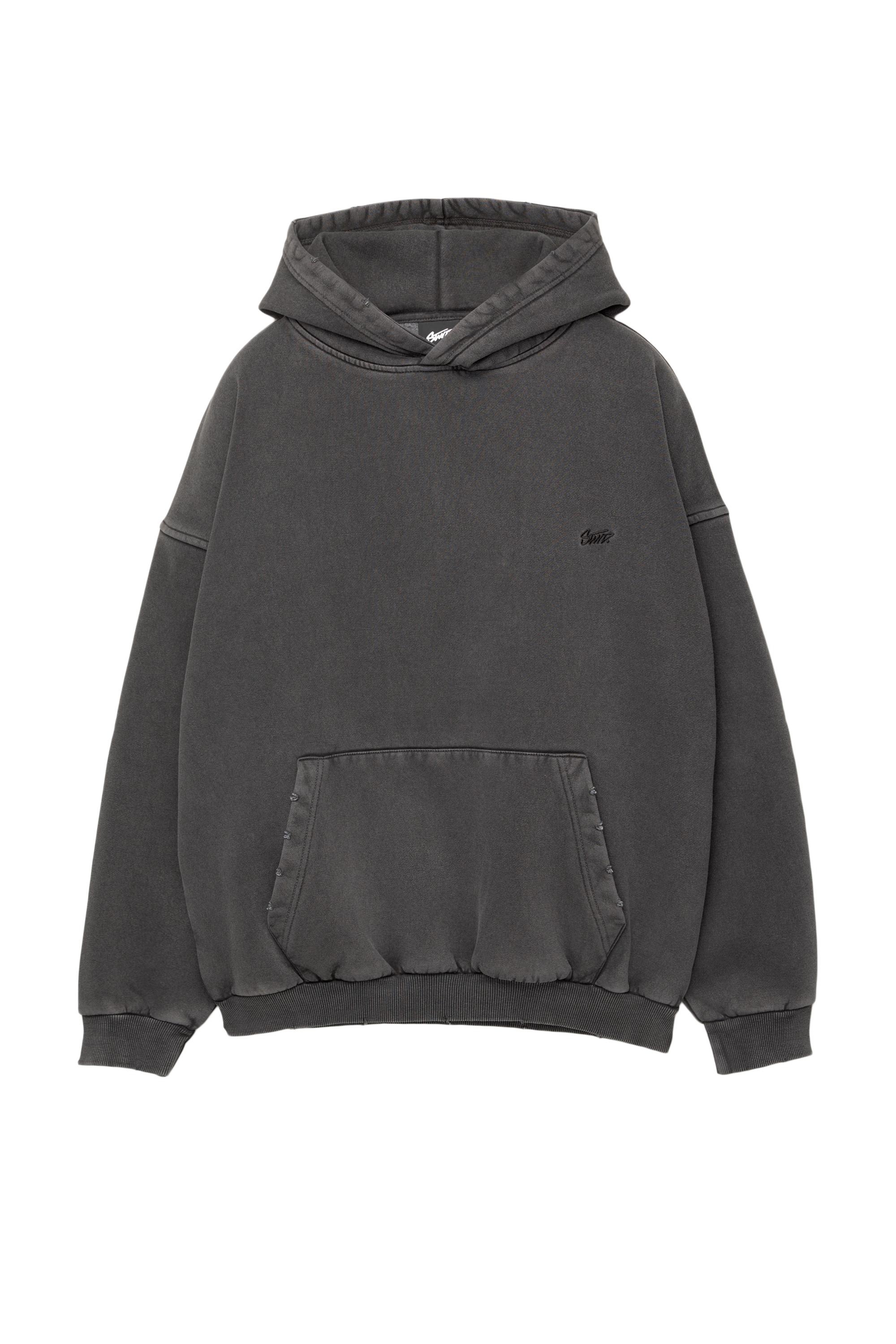 STWD Yıkanmış Kapüşonlu Sweatshirt - Görsel 4