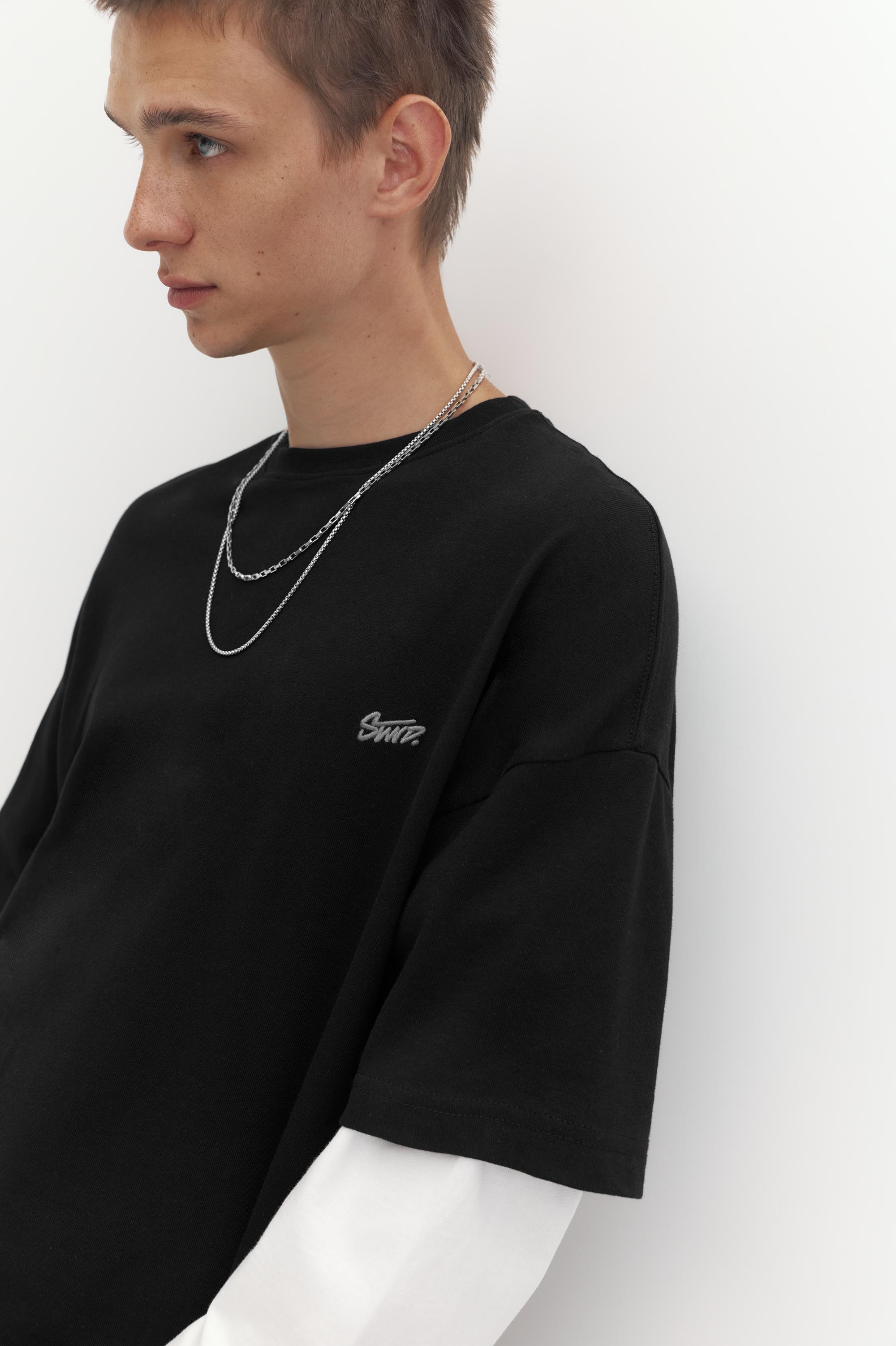 Double sleeve T-shirt — Black