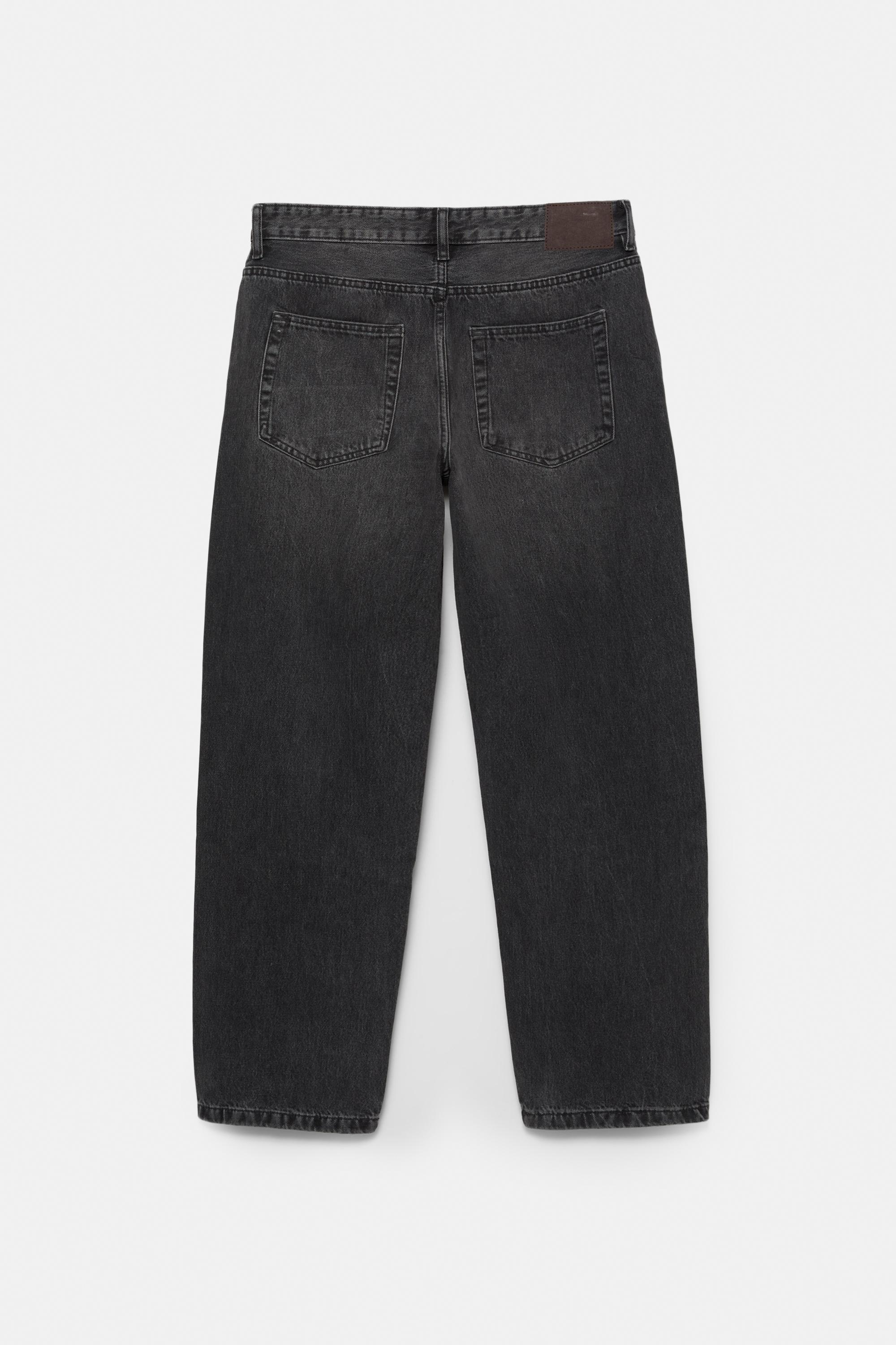 Straight-leg jeans — Faded black