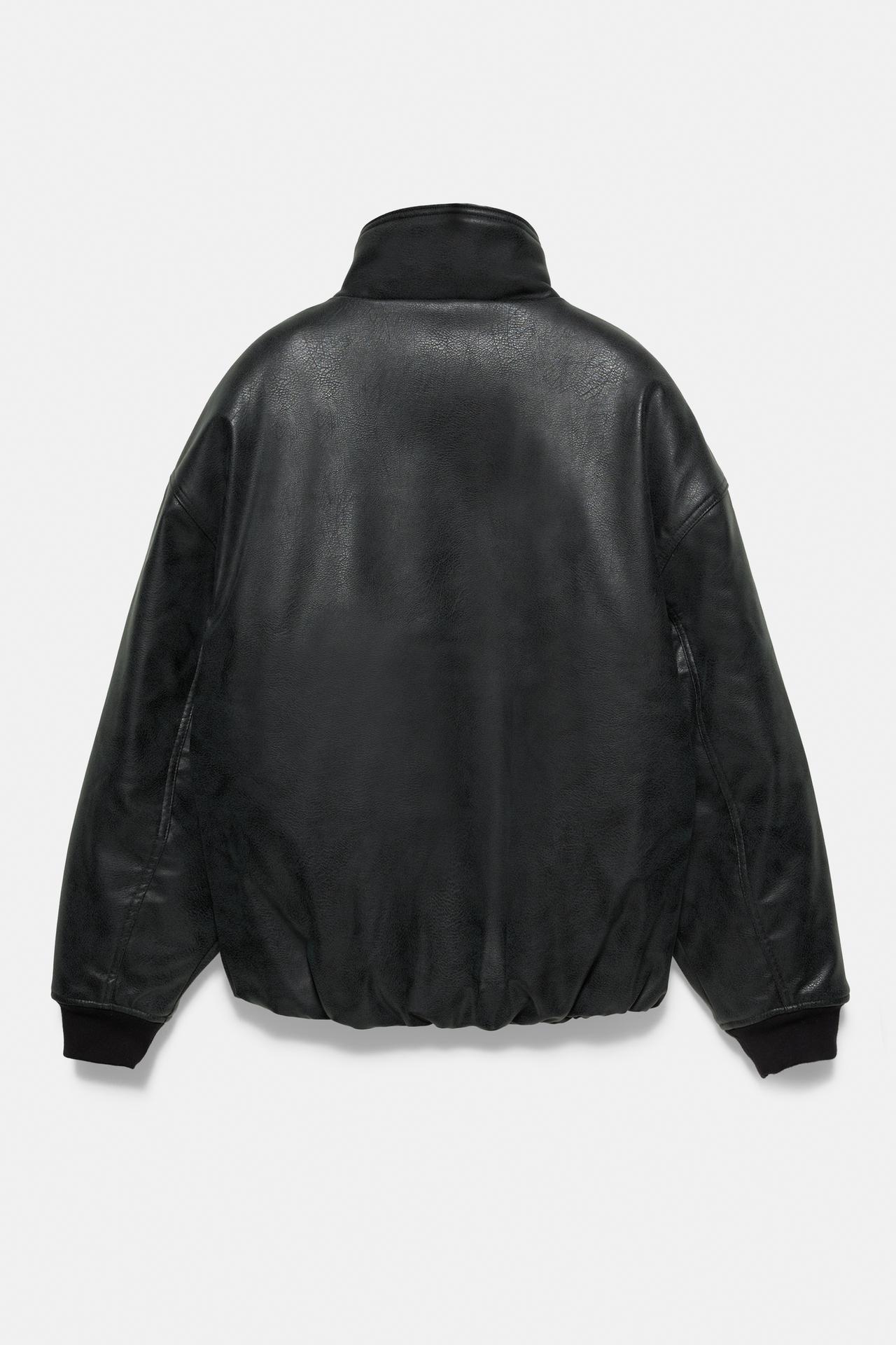 Leather effect jacket — Black