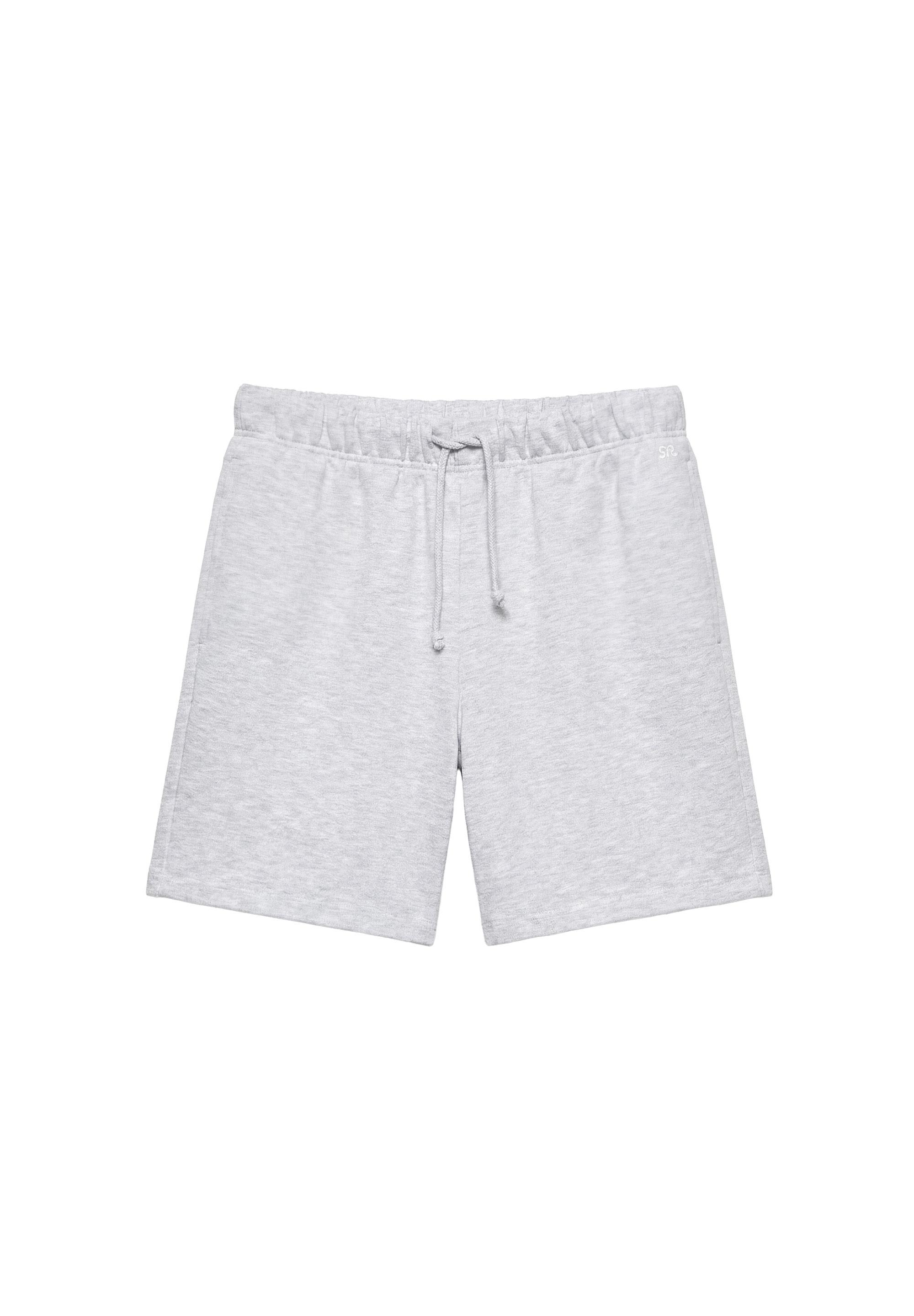 Bermuda shorts with elasticated waistband — Grey marl