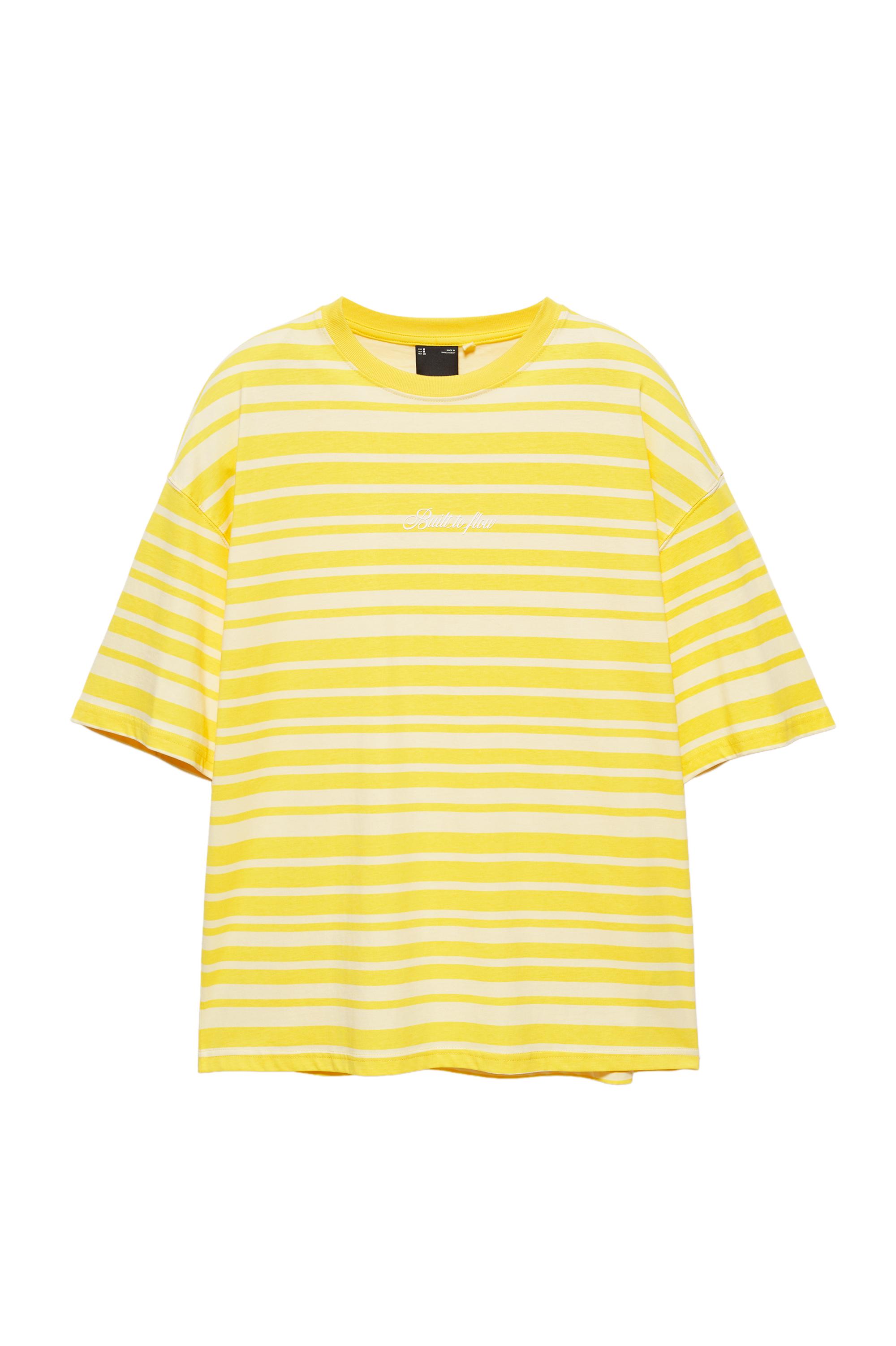 Pull&Bear Çizgili relaxed tişört görsel 4