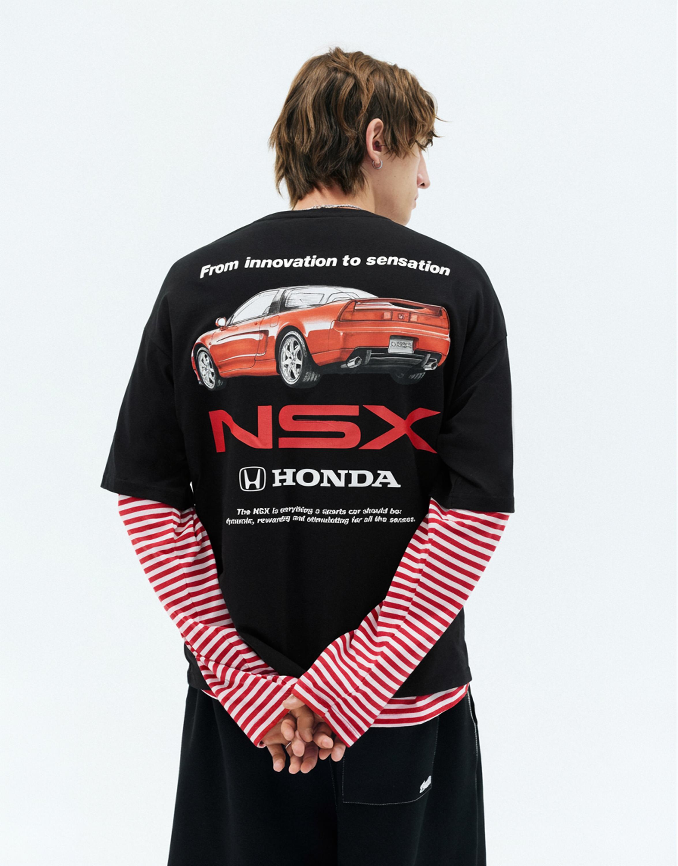 Relaxed fit Honda logo T-shirt — Black