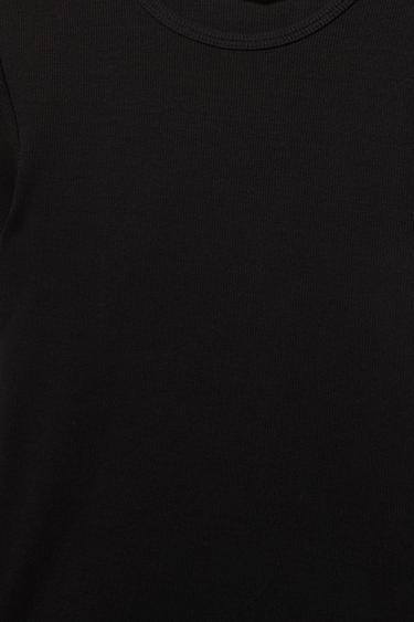 Ribbed short sleeve T-shirt — Black 7