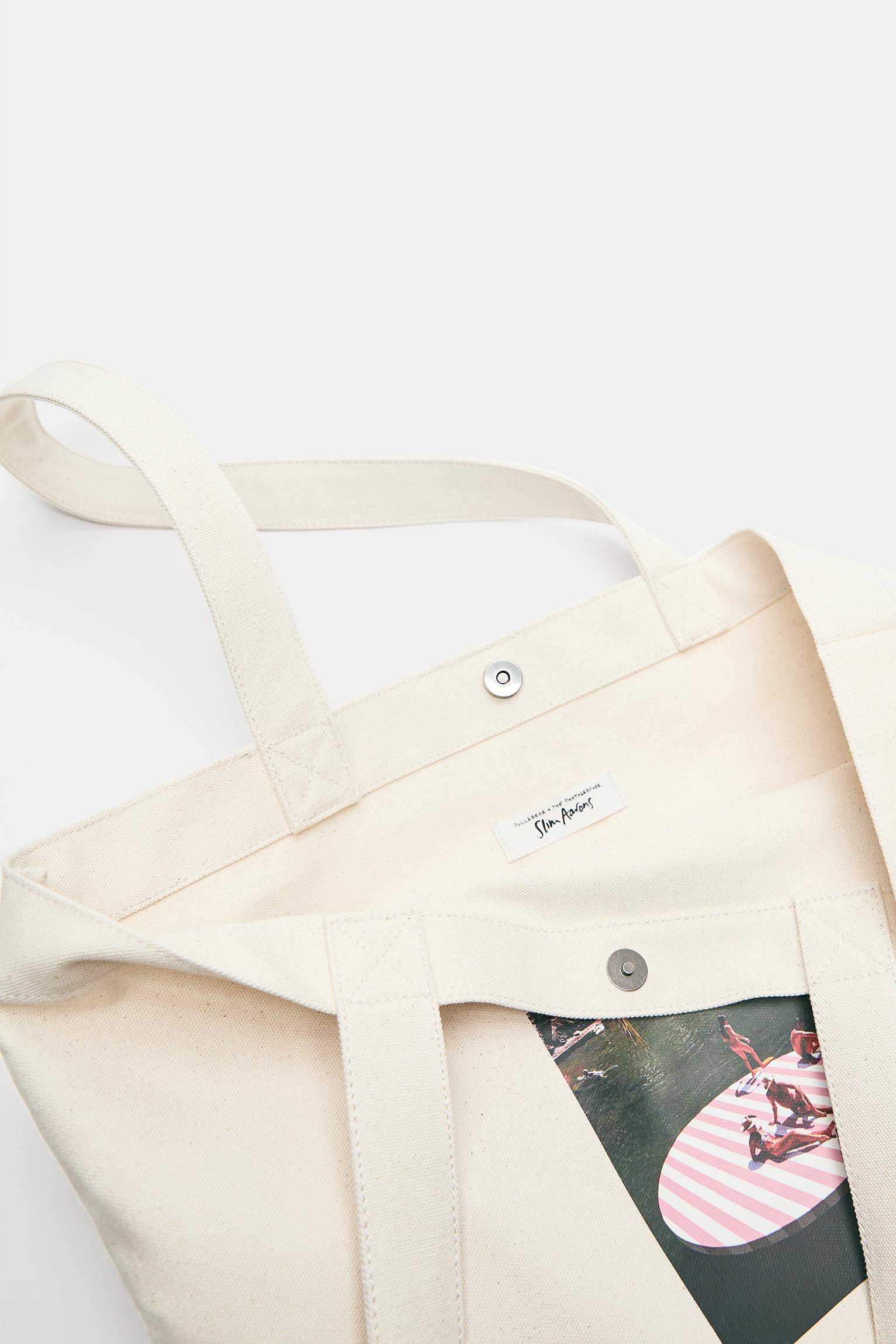 Slim Aarons tote bag — Ecru