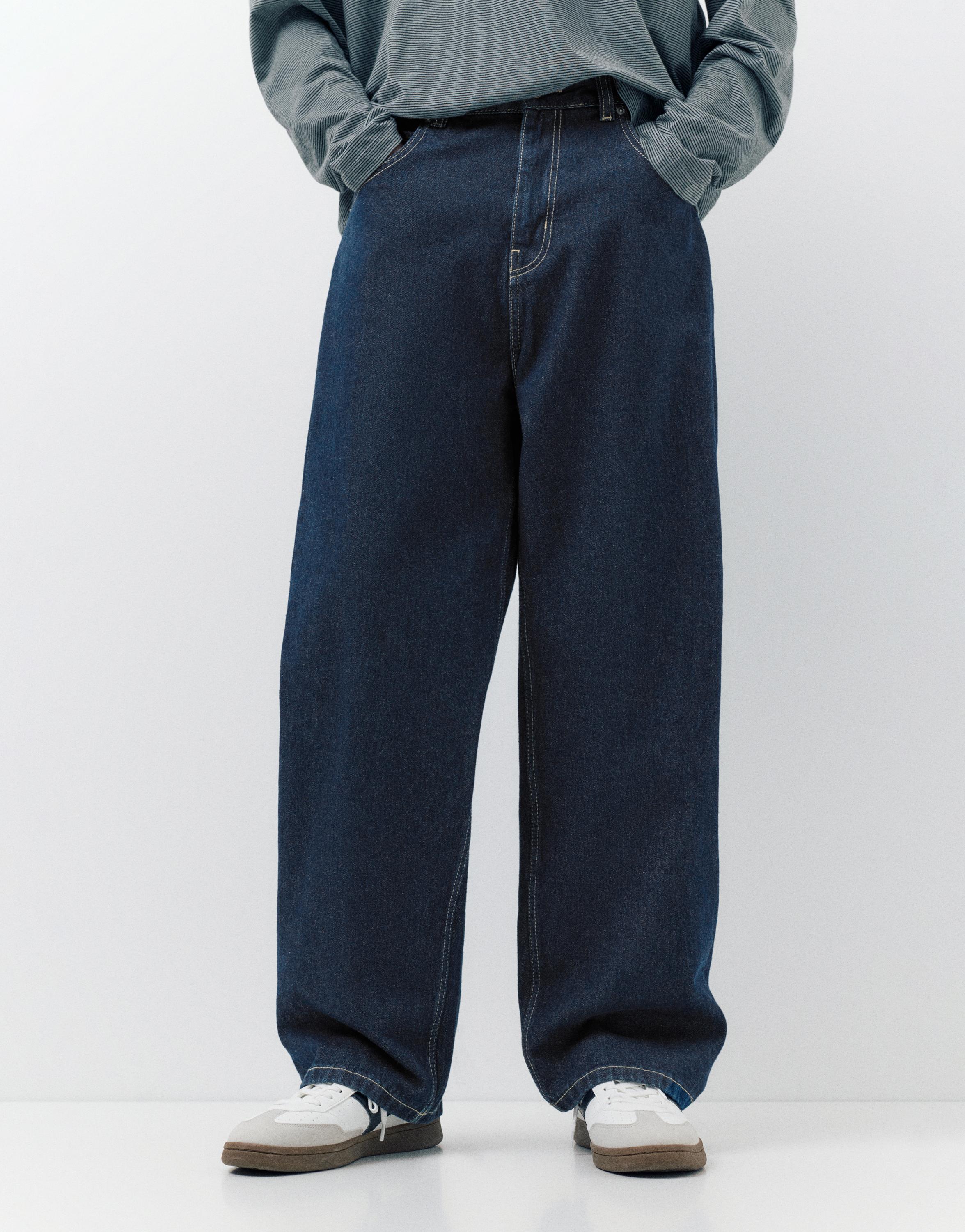 Relaxed fit baggy jeans — Indigo