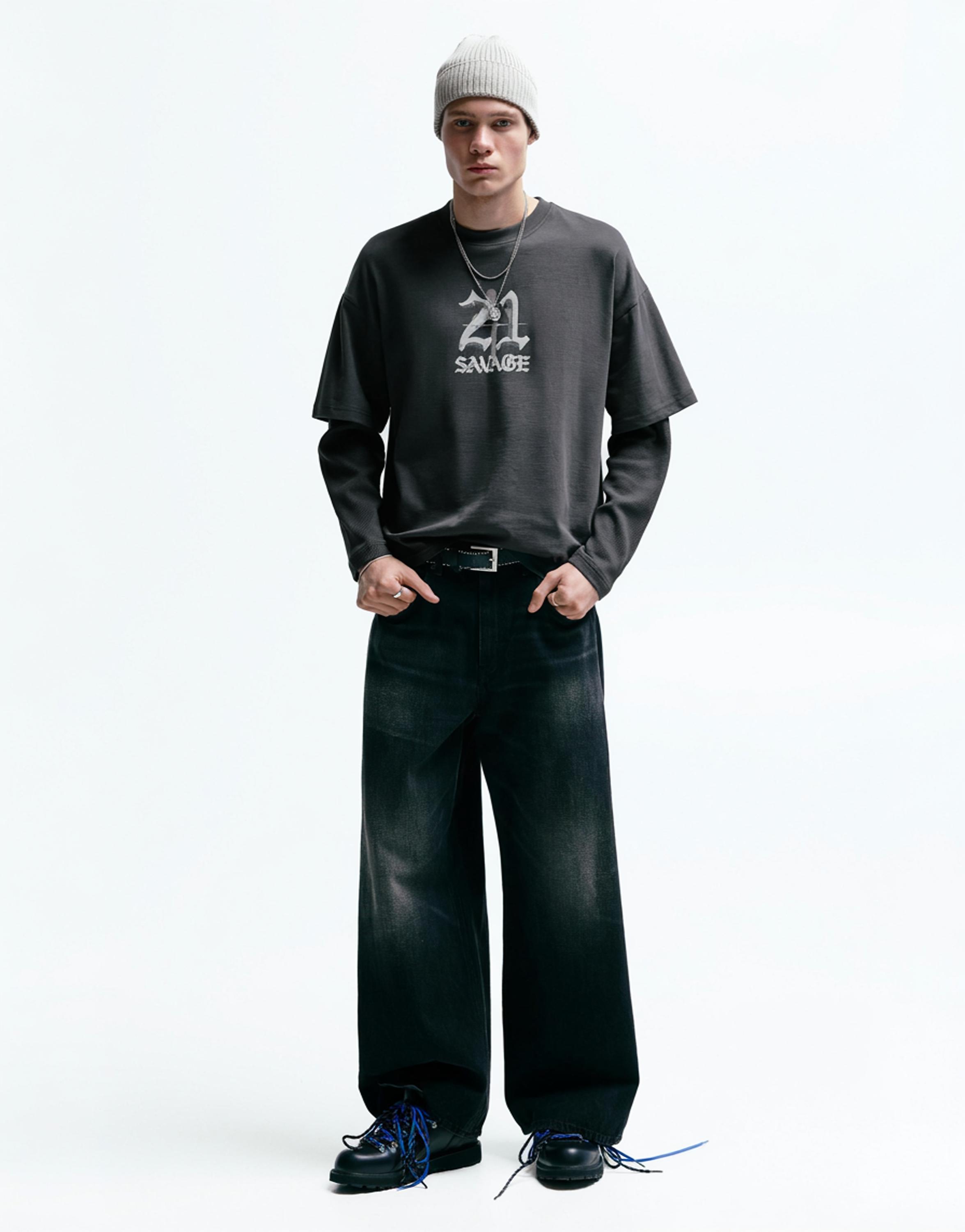 21 Savage çift kollu t-shirt - Görsel 9