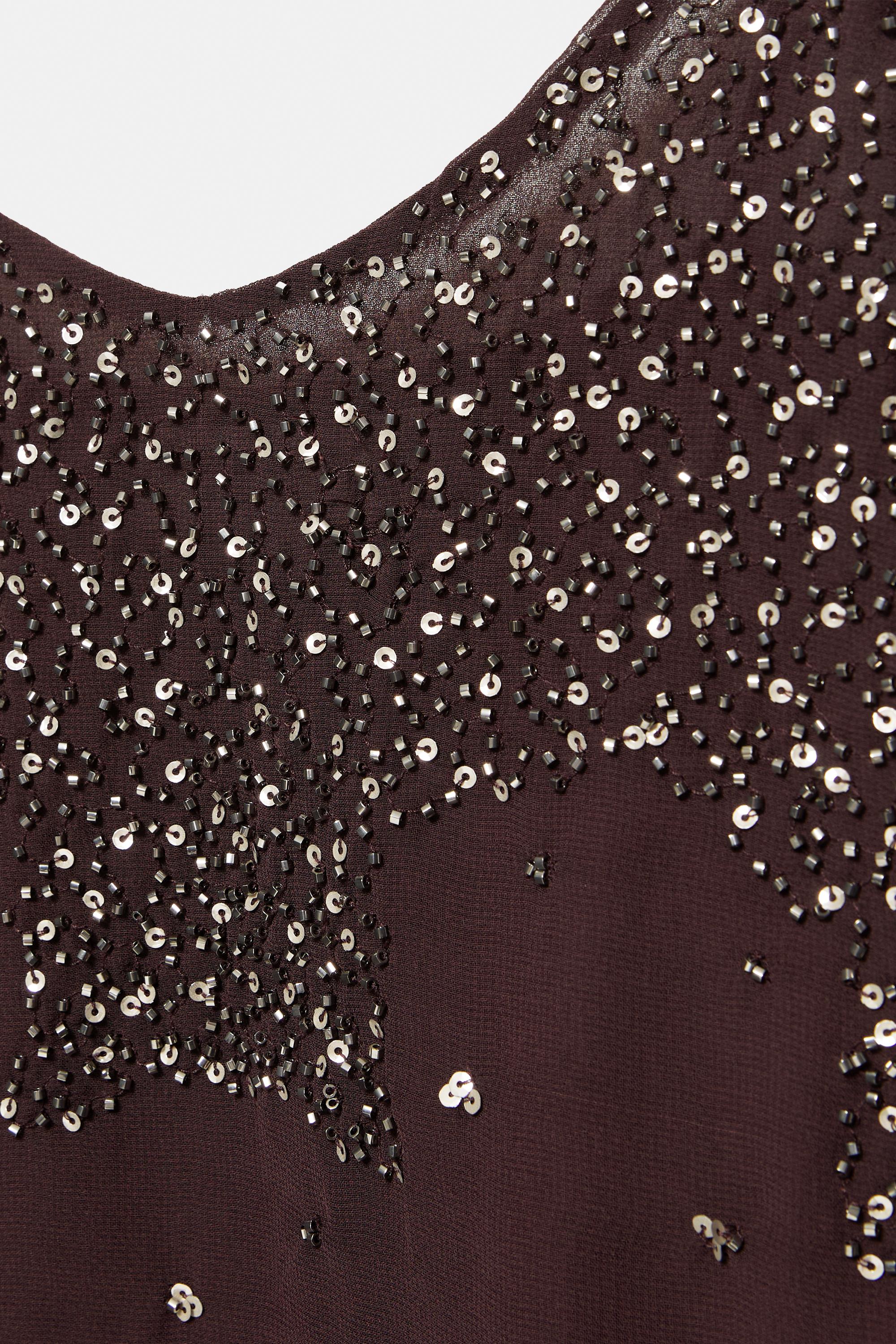 Sequined strappy top