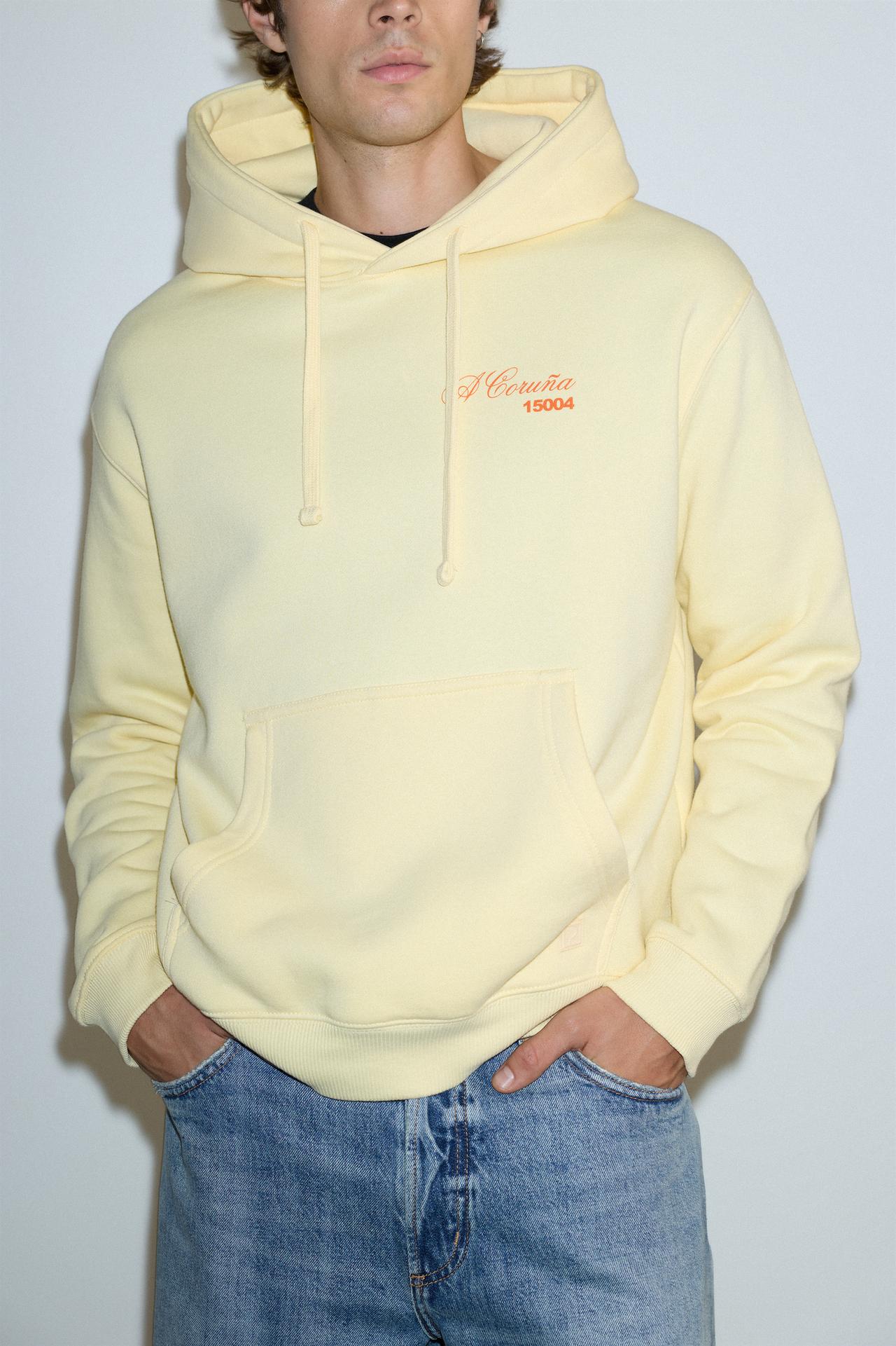 A Coruña graphic hoodie — Yellow