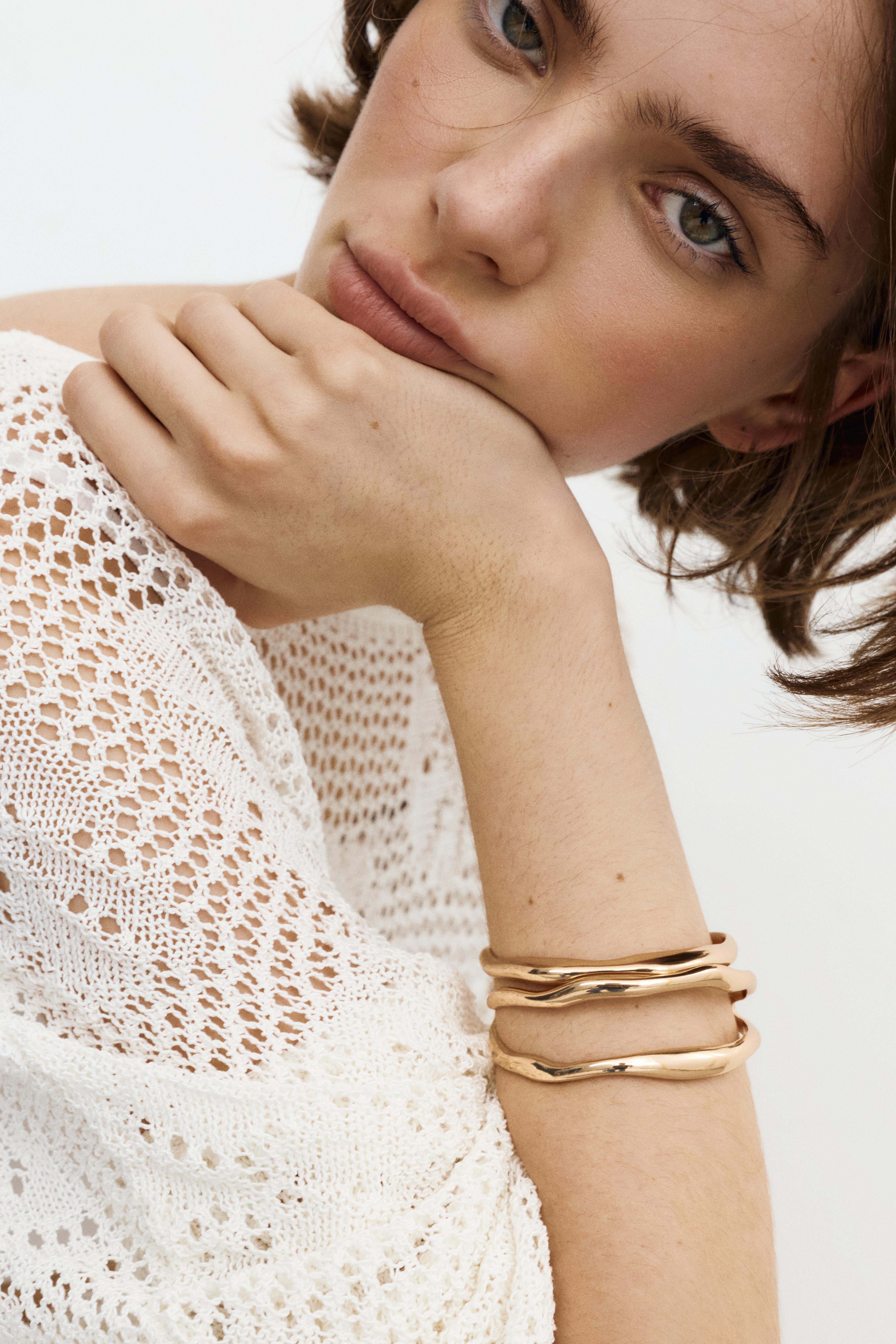 Pack of 2 wave bracelets — Gold