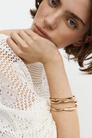 Pack of 2 wave bracelets — Gold 2