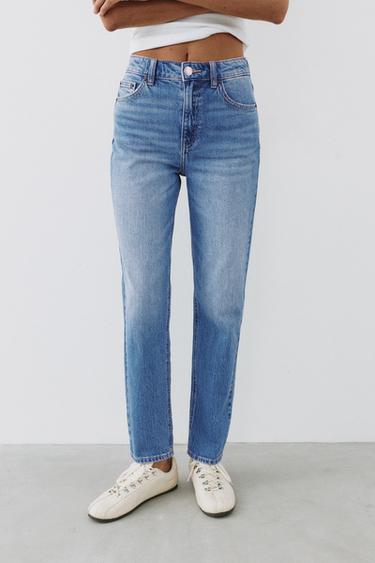 High-waist slim fit jeans — Medium blue 2