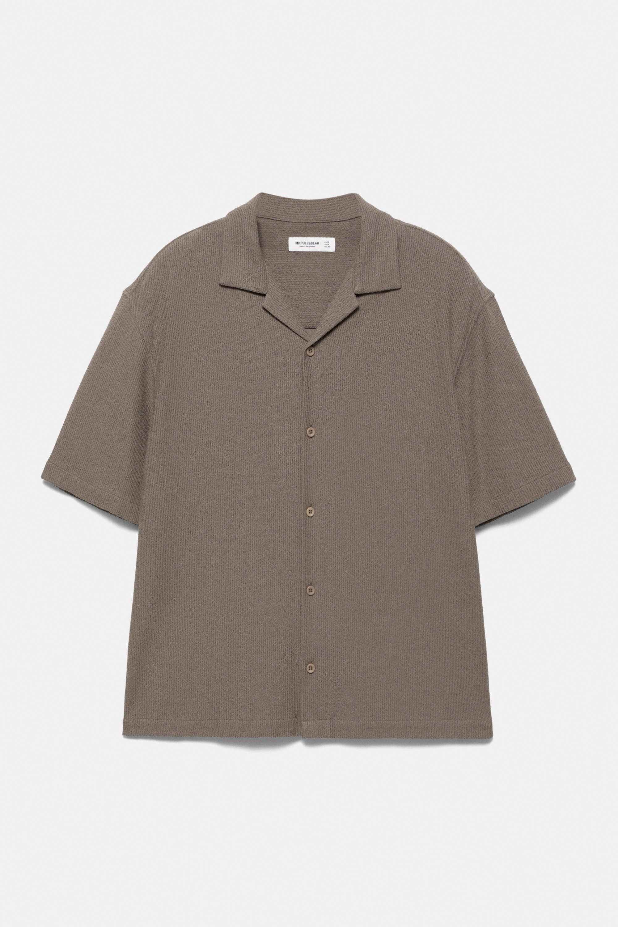 Terrycloth short sleeve shirt — Mole brown