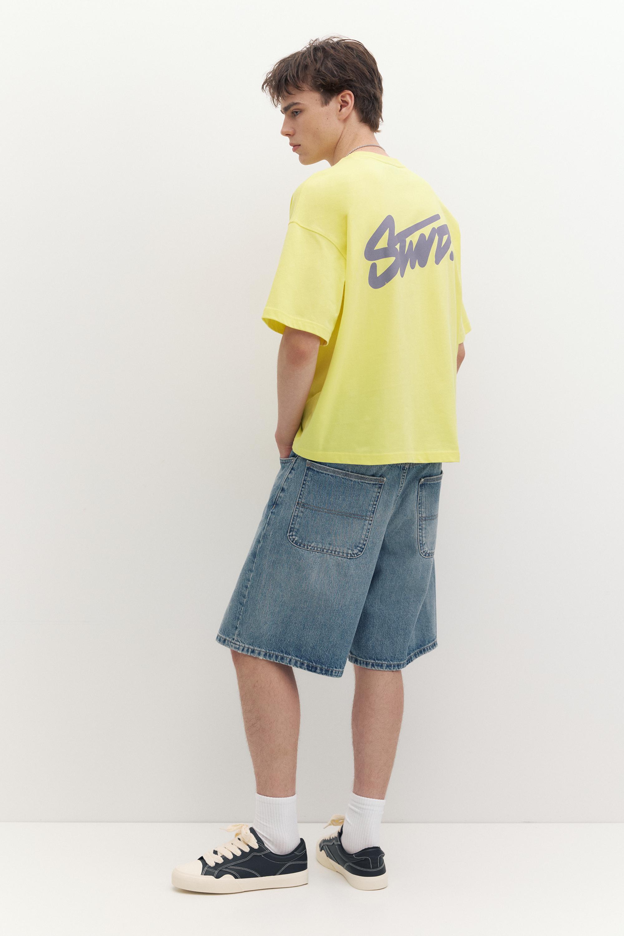 STWD logo boxy T-shirt — Yellow