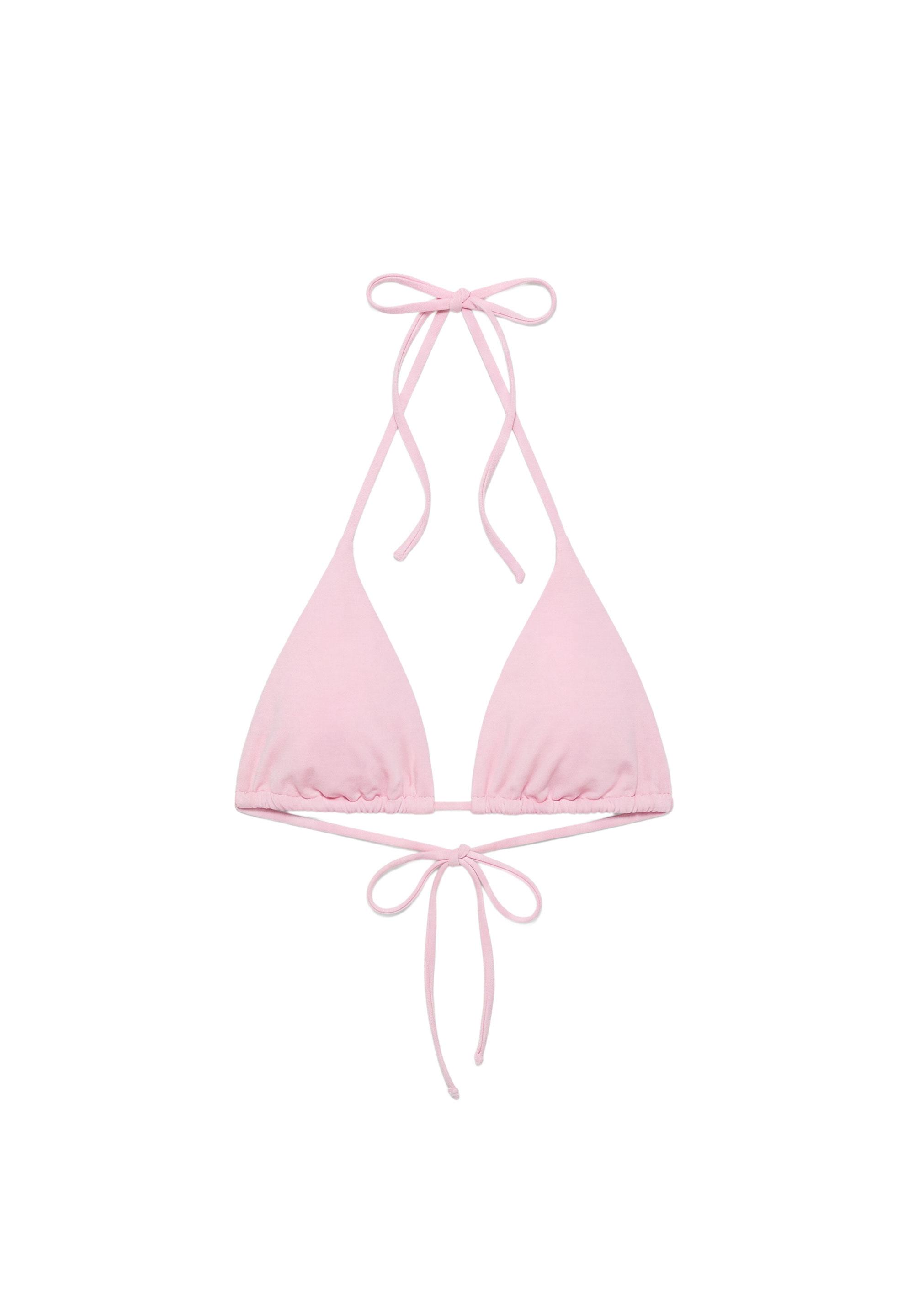 Triangle bikini top — Pink
