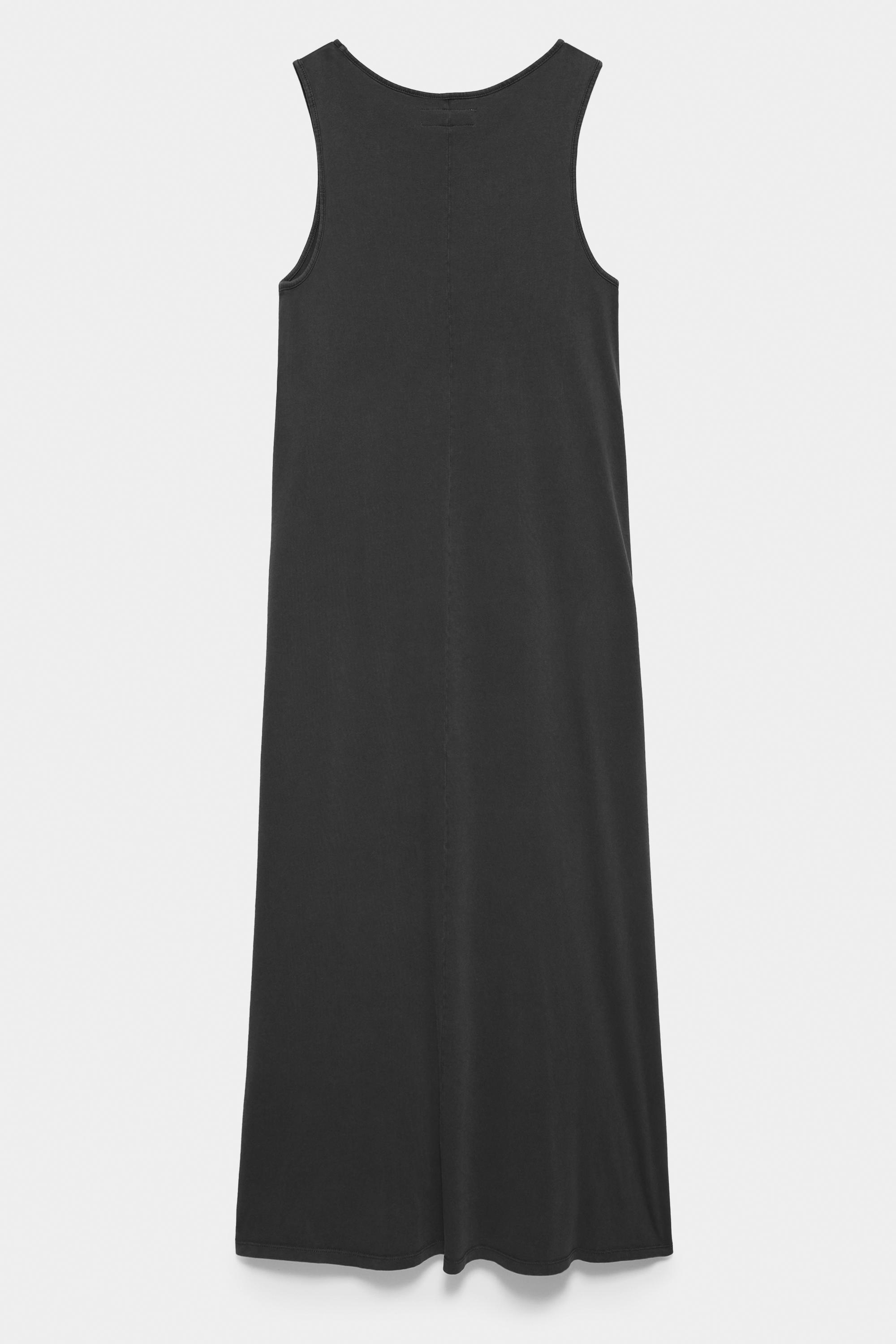 Long sleeveless dress — Anthracite grey