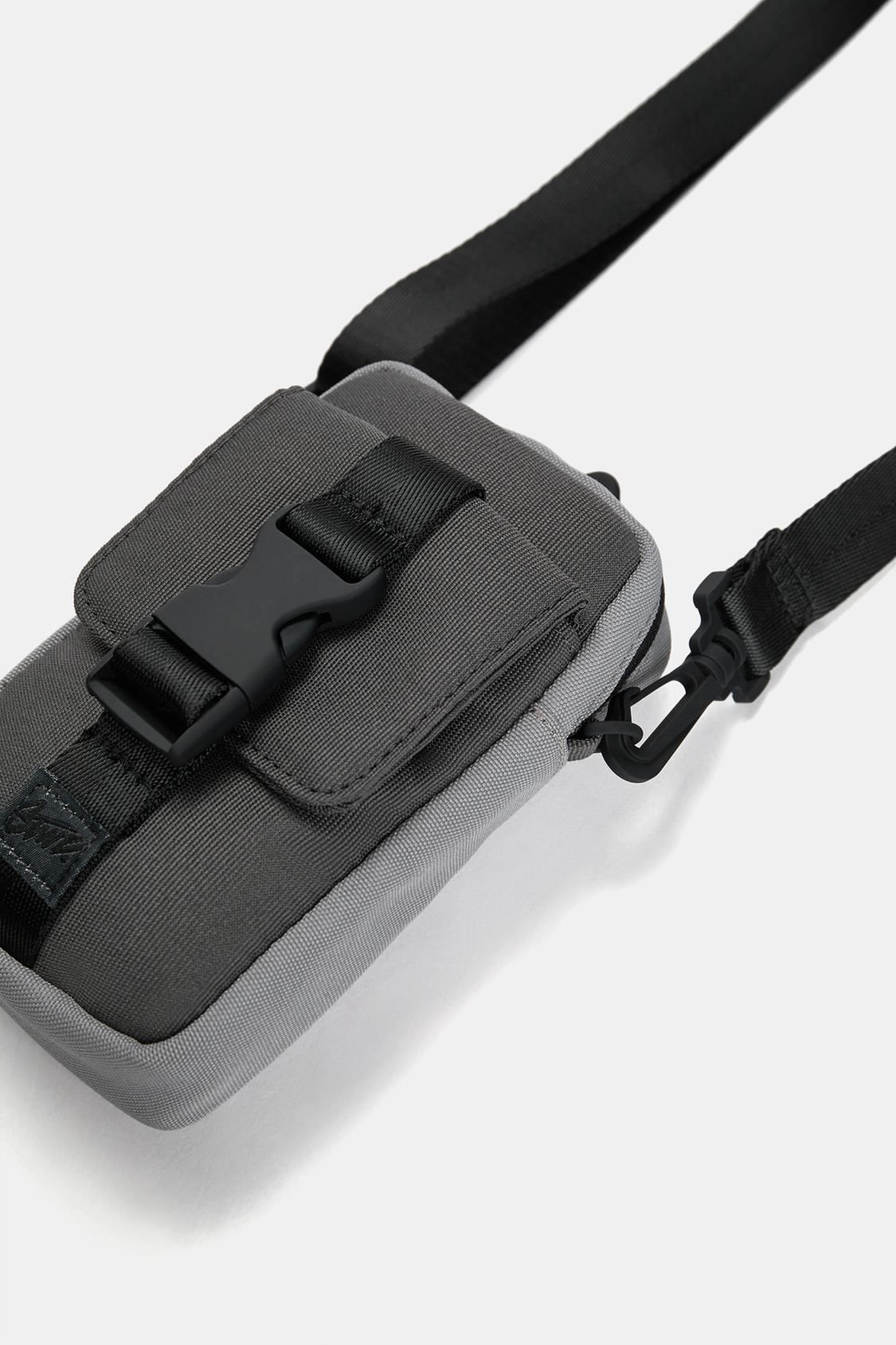 Nylon-effect cell phone bag - pull&bear