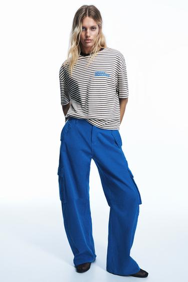 Striped text T-shirt — Anthracite grey 3