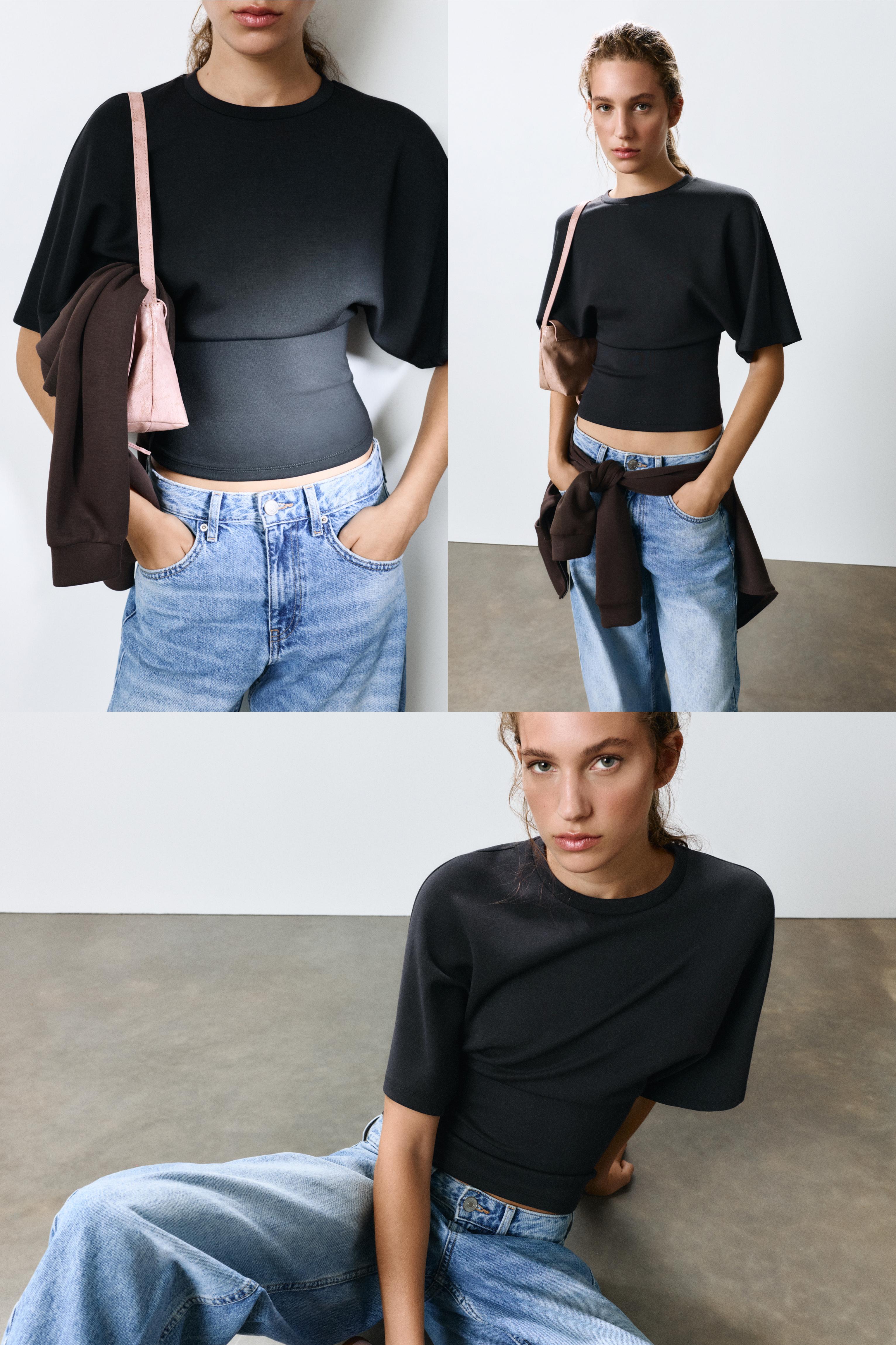 Modal batwing sleeve T-shirt — Anthracite grey