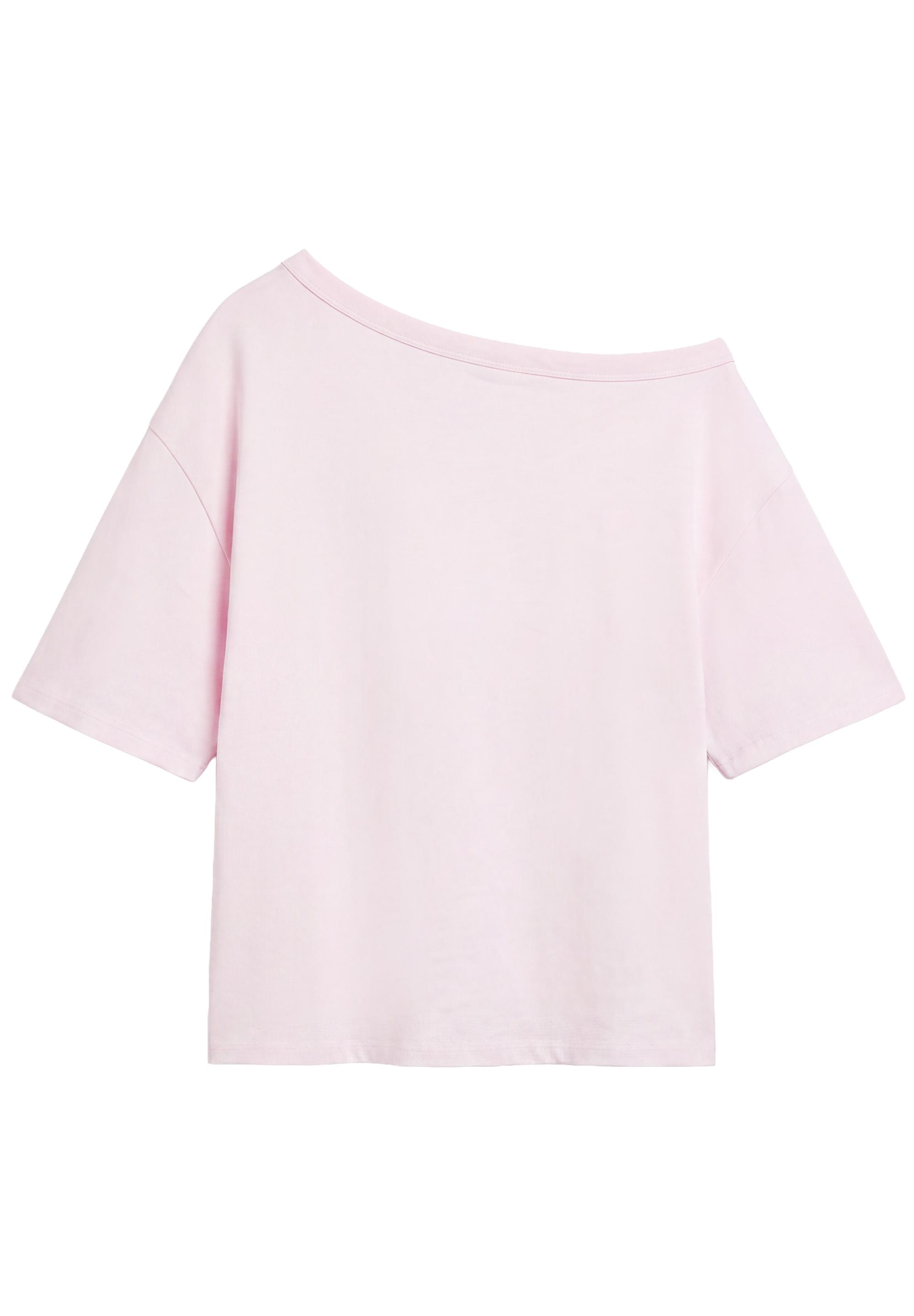 Asymmetric short sleeve T-shirt — Pink