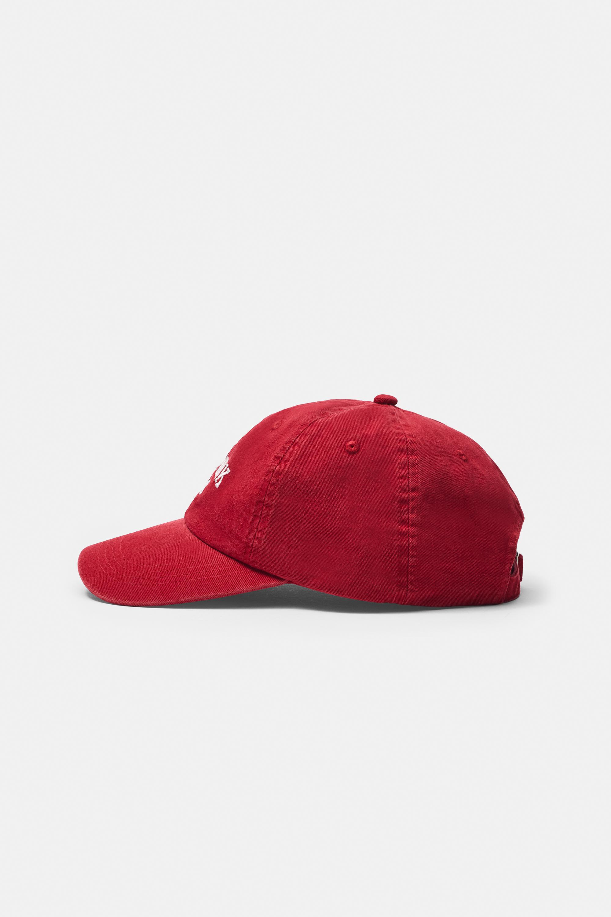 New York graphic cap — Red