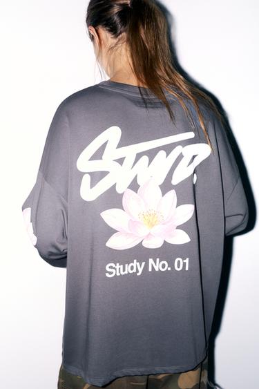 STWD flower graphic T-shirt — Grey 2