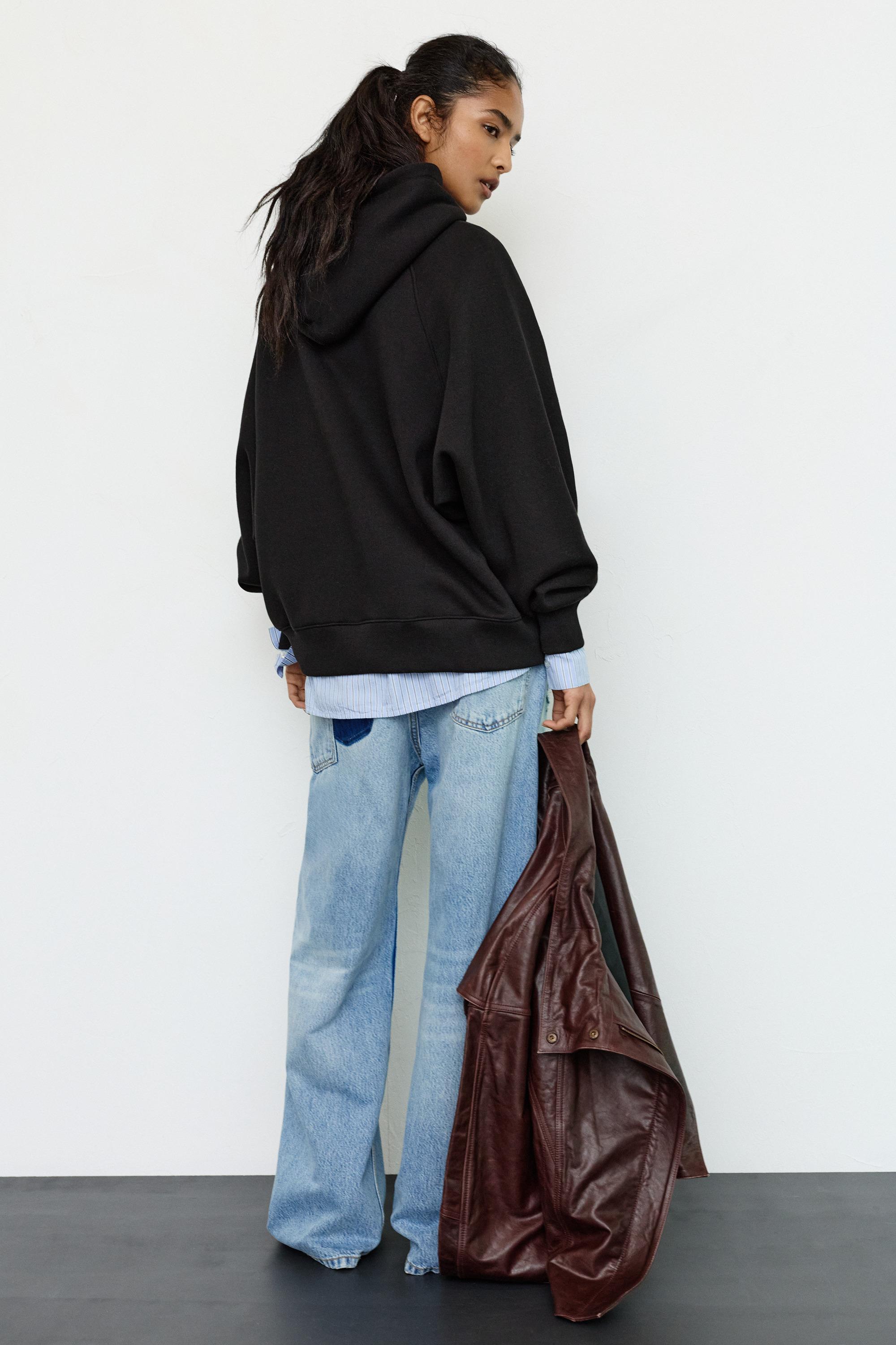Oversize kapüşonlu sweatshirt - Görsel 9