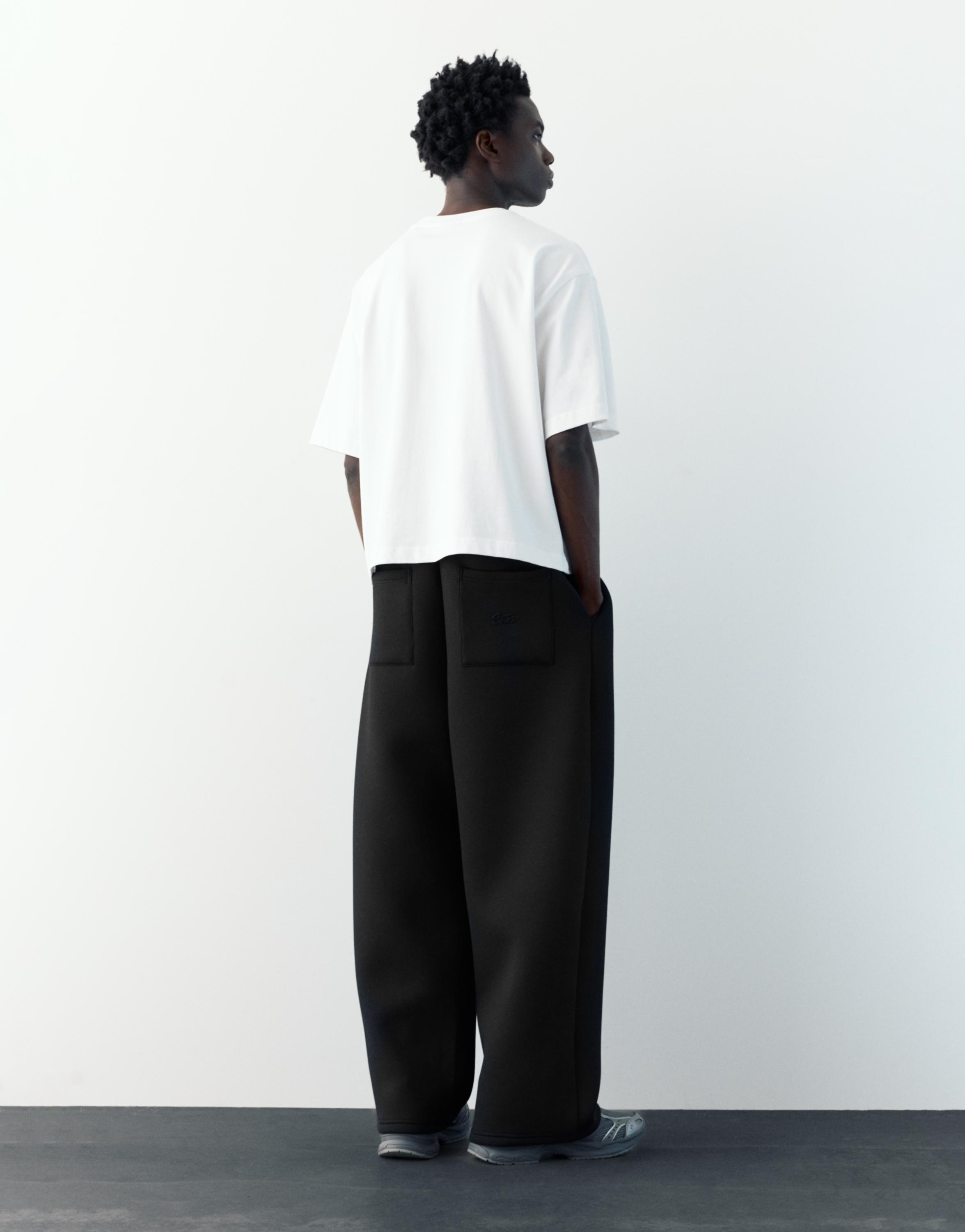 Balloon fit tracksuit bottoms — Black