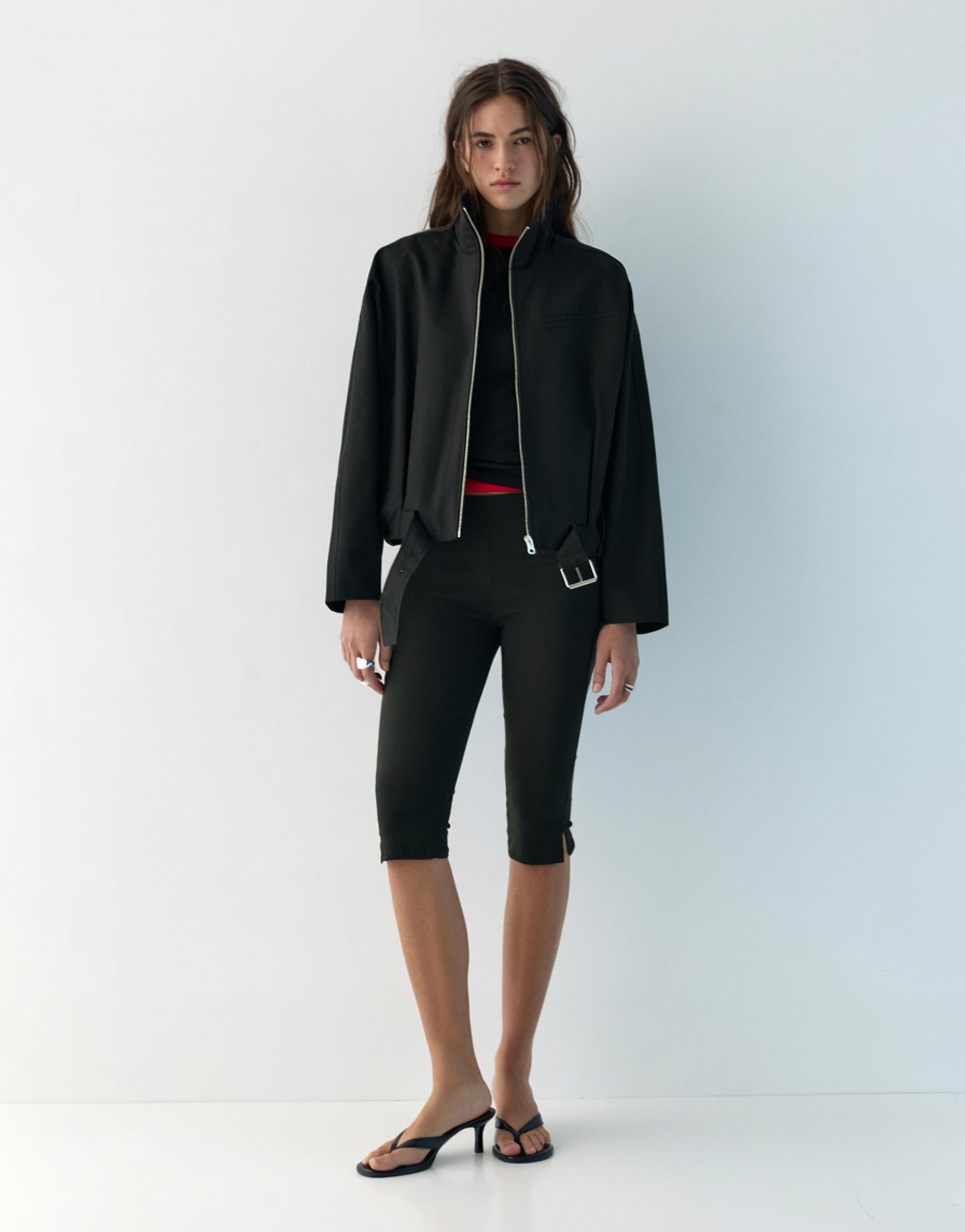 Balloon bomber jacket — Black