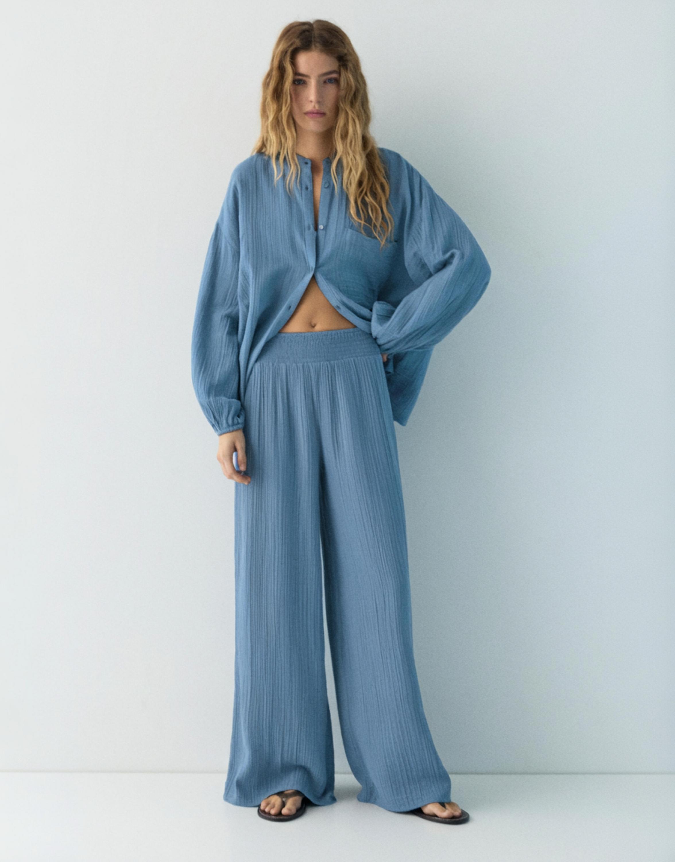 Gazeli görünümlü salaş pantolon - Görsel 6