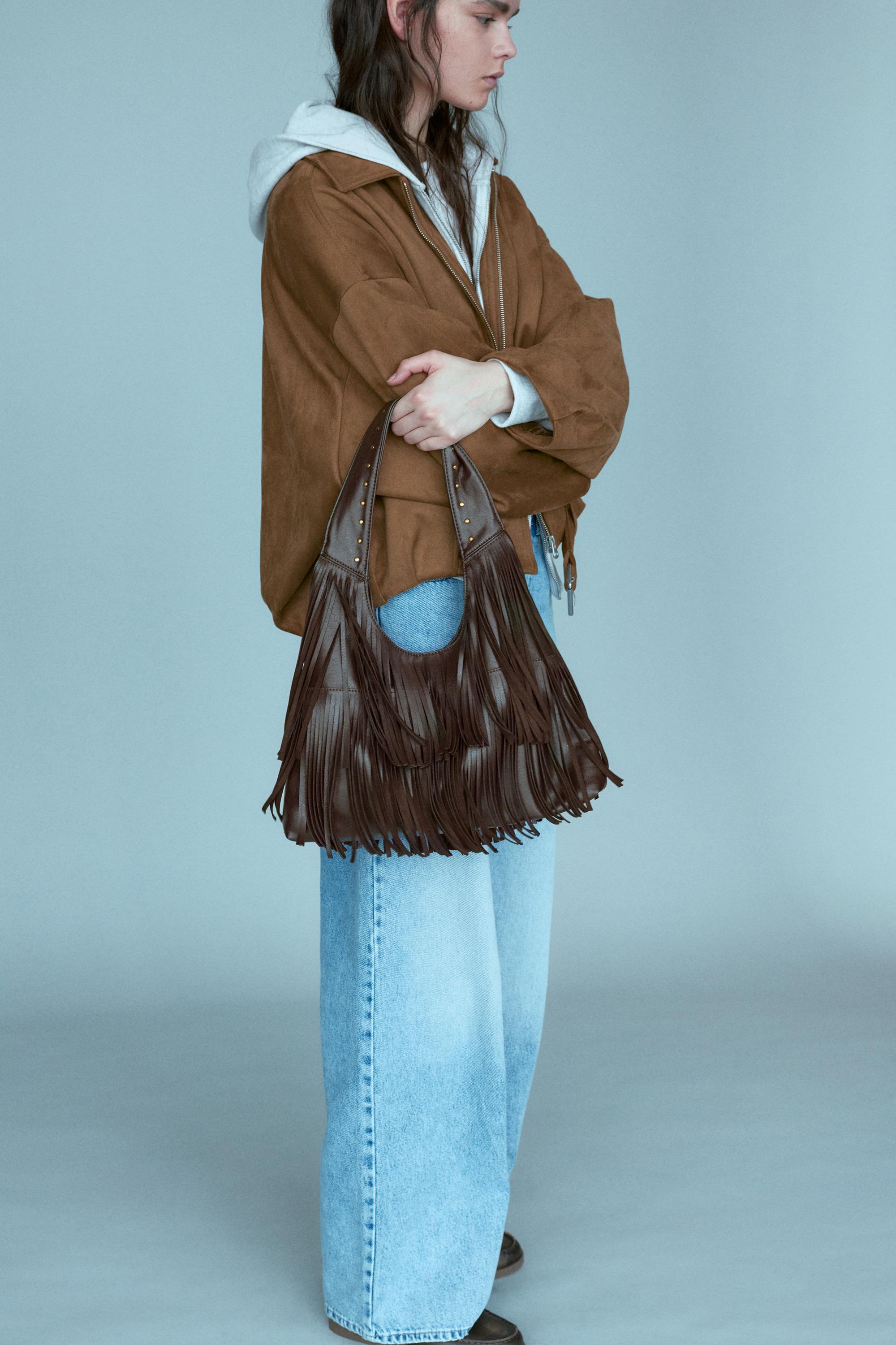 Püsküllü shopper çanta - Görsel 29