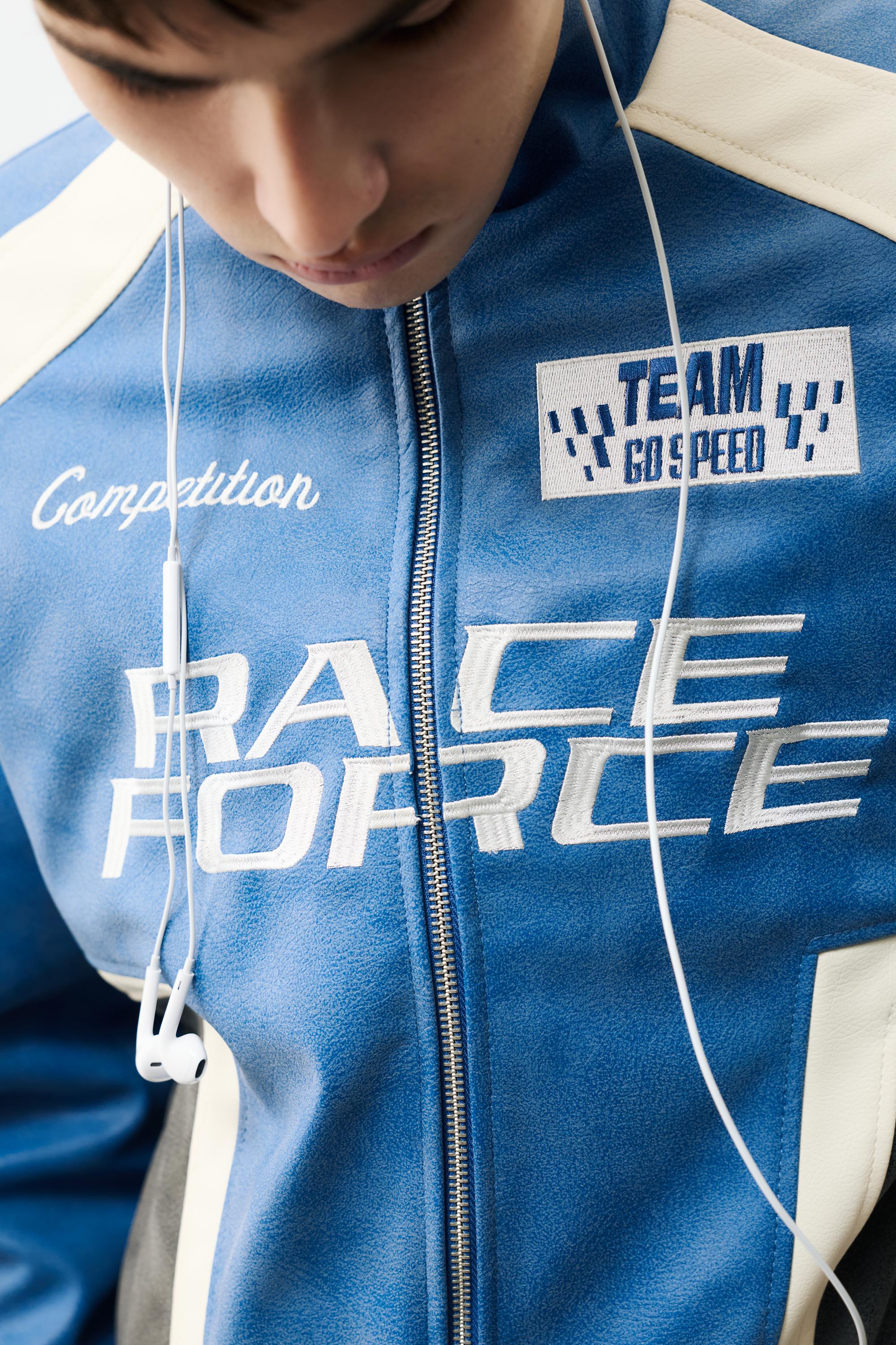 Pull&Bear Race Force suni deri ceket görsel 6