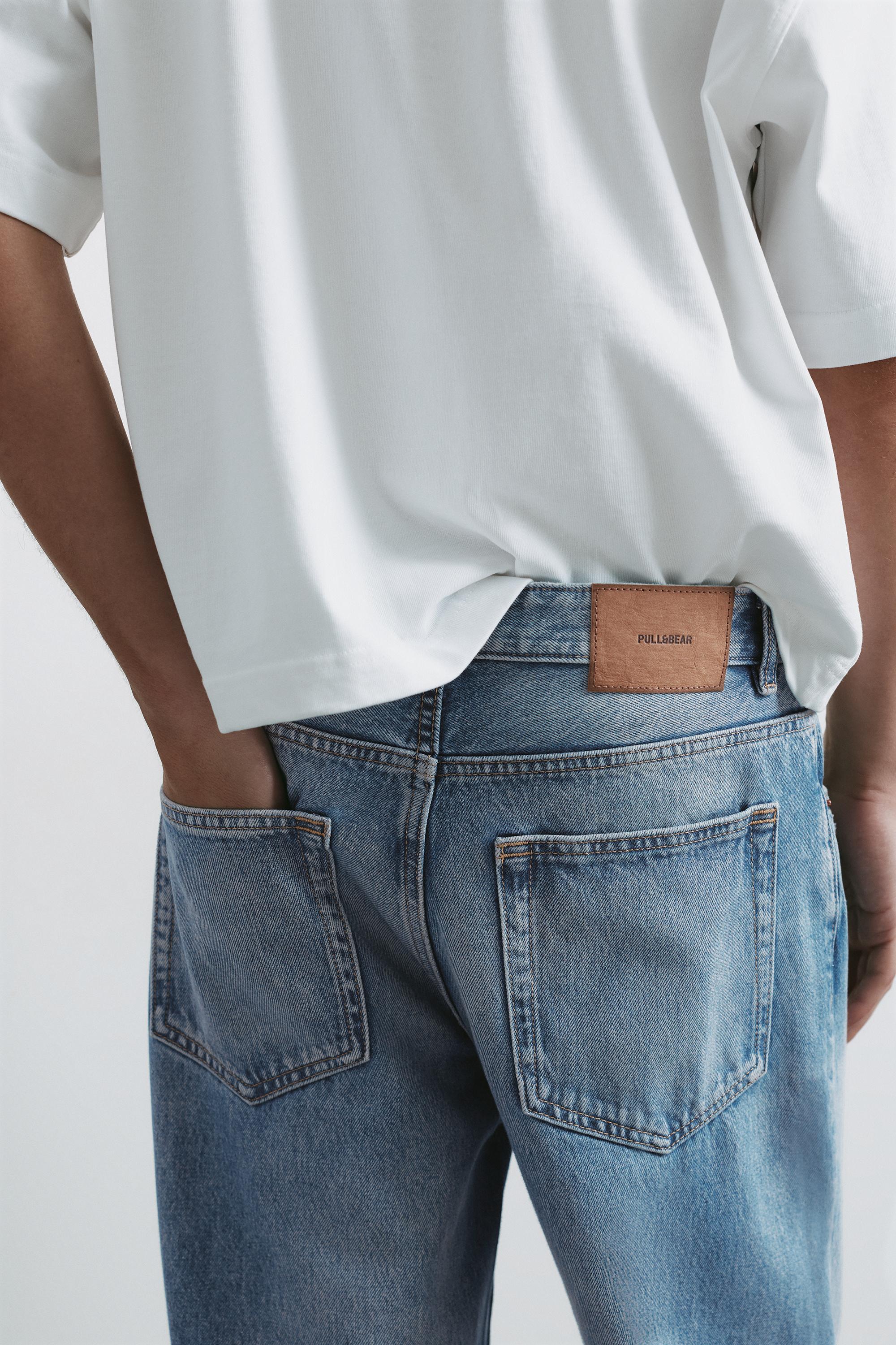 Straight-leg jeans — Medium blue