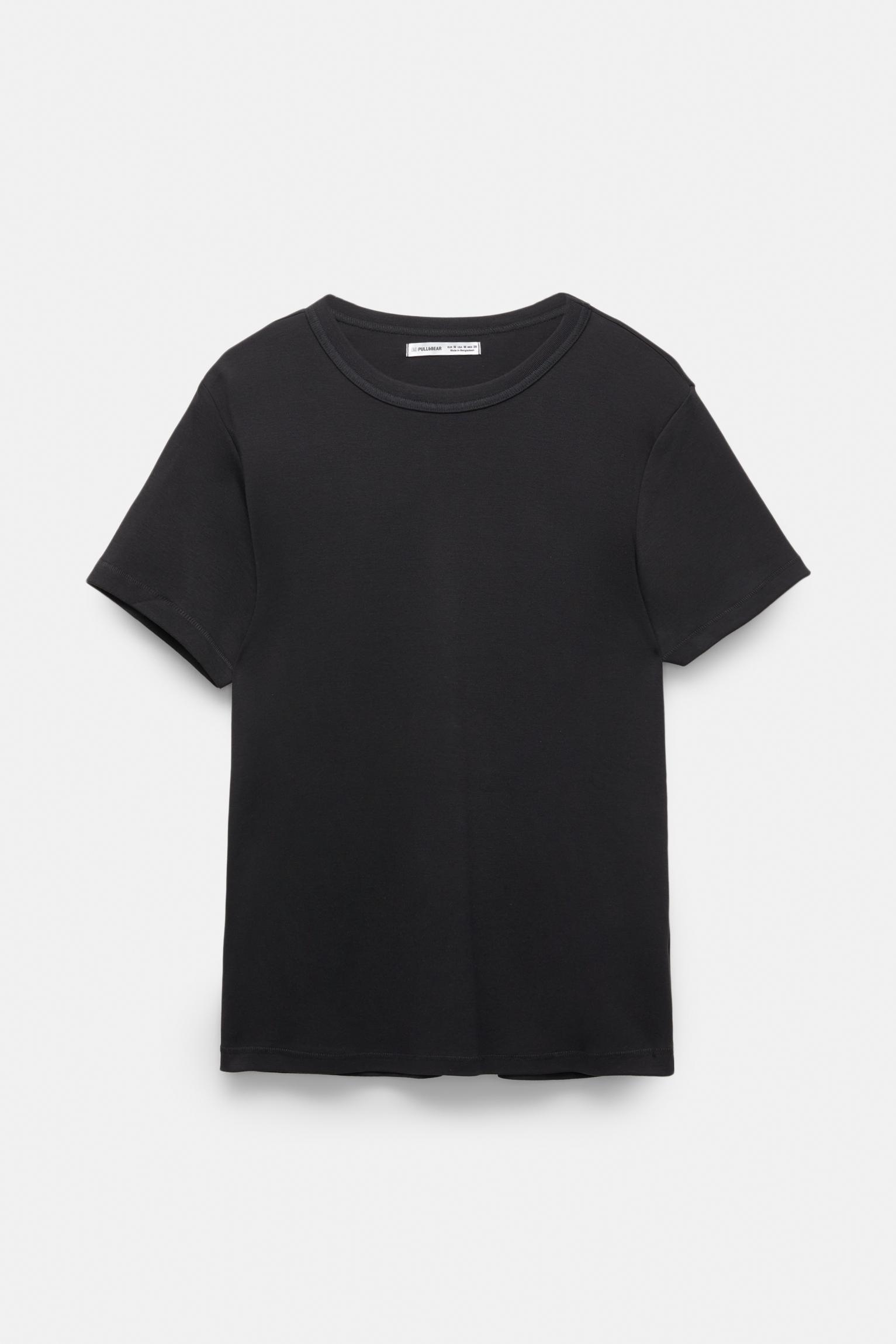 Basic short sleeve T-shirt — Black
