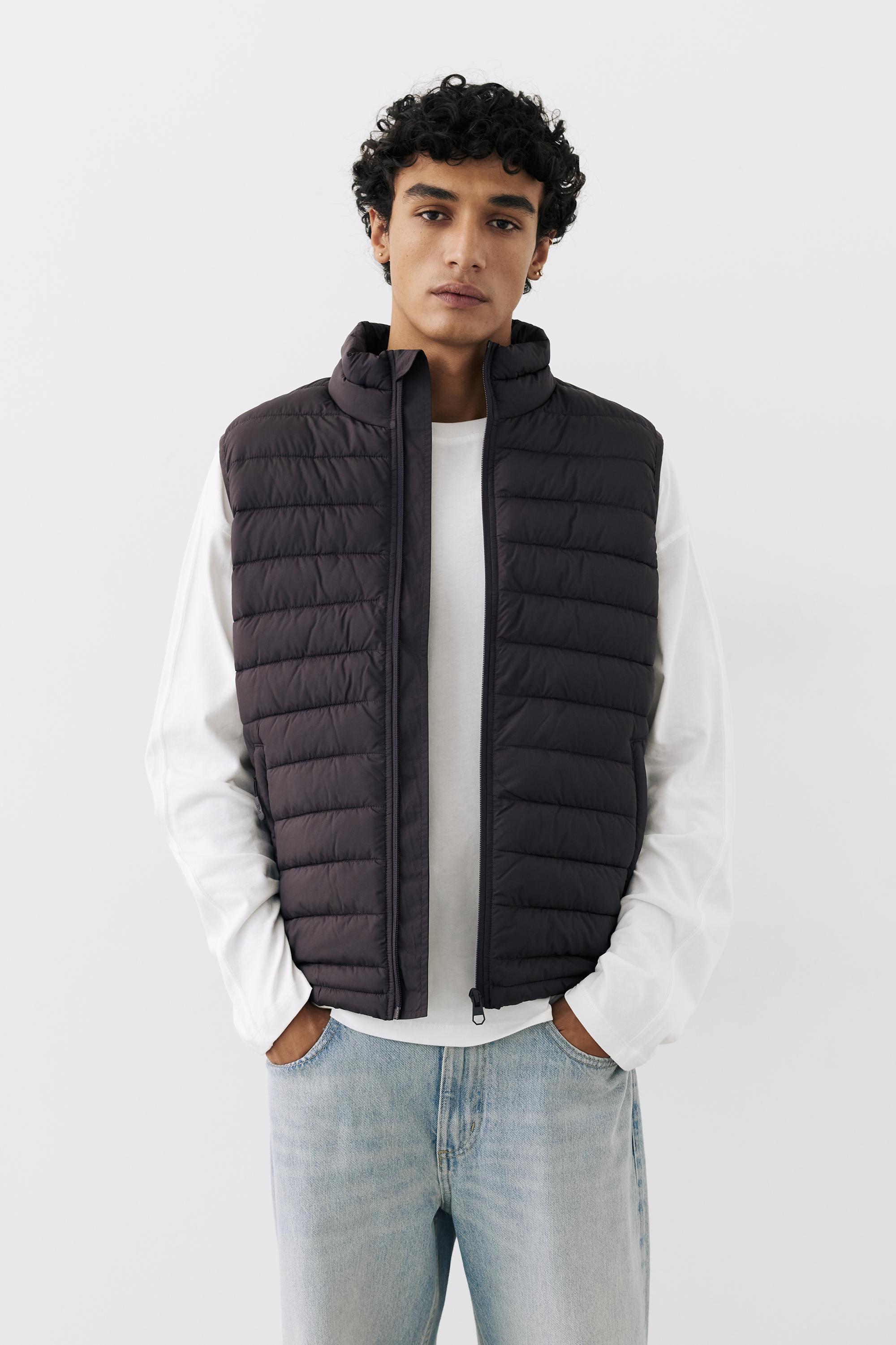 Quilted gilet — Dark brown