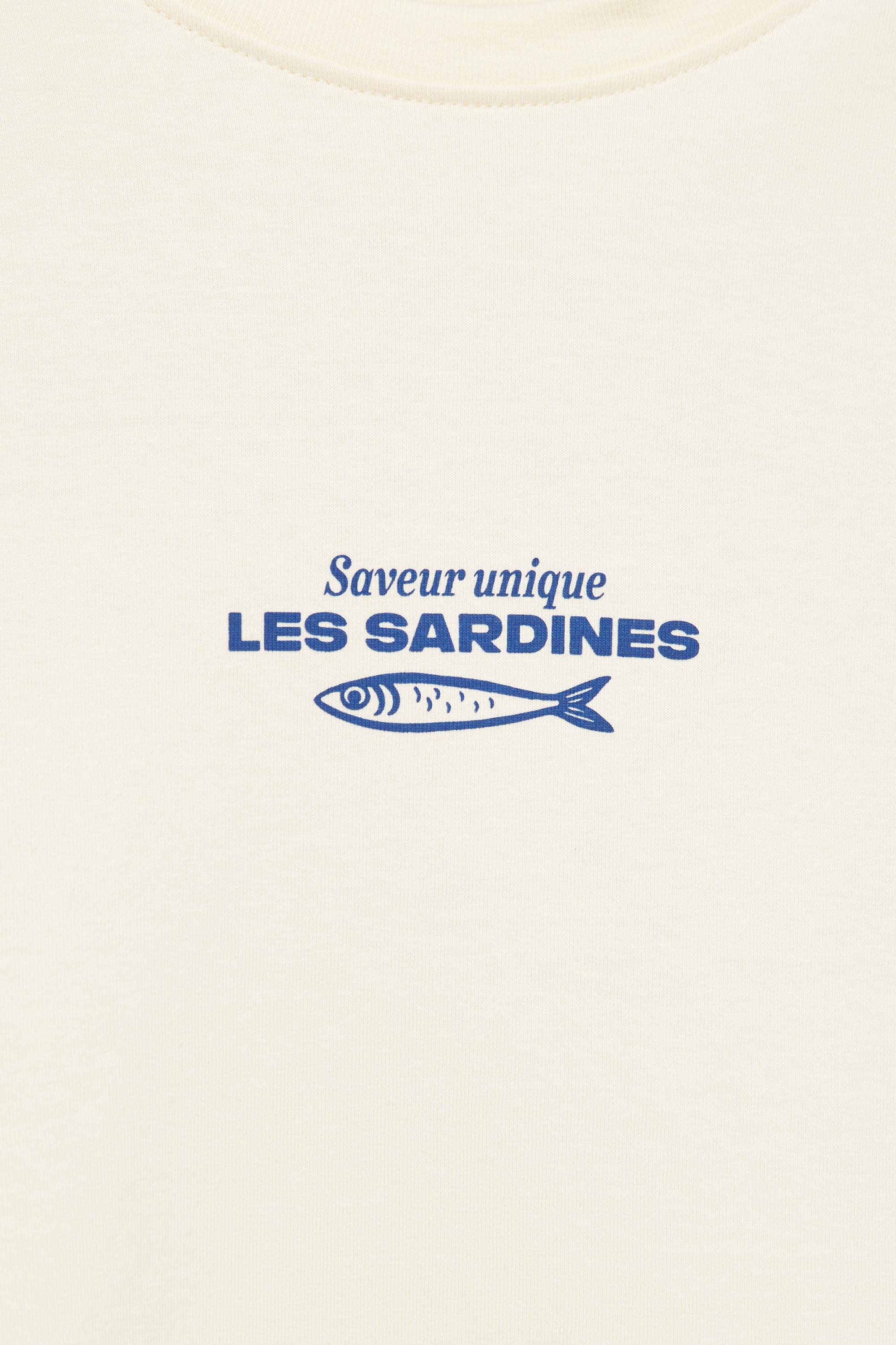 Oversize sardine graphic T-shirt — Yellow