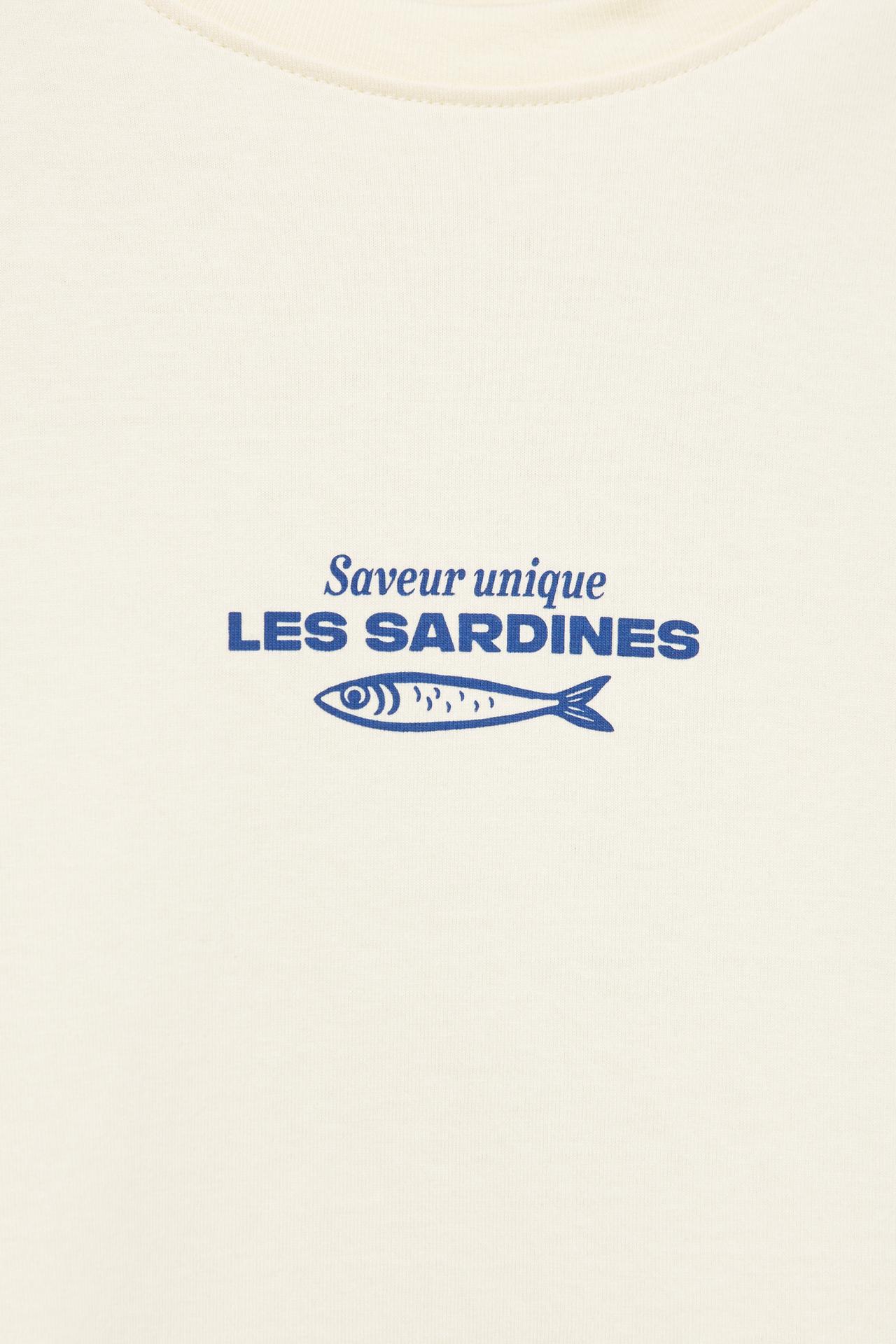 Oversize sardine graphic T-shirt — Yellow