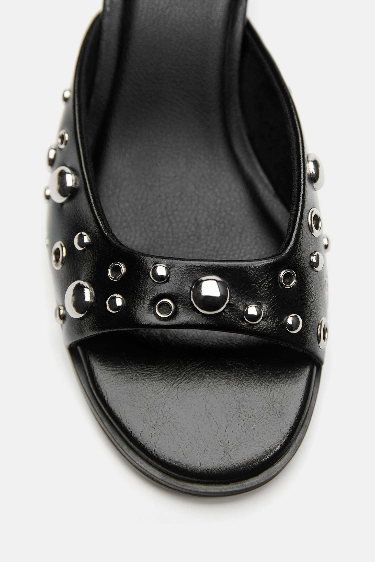 Zımbalı topuklu sandalet - Görsel 28