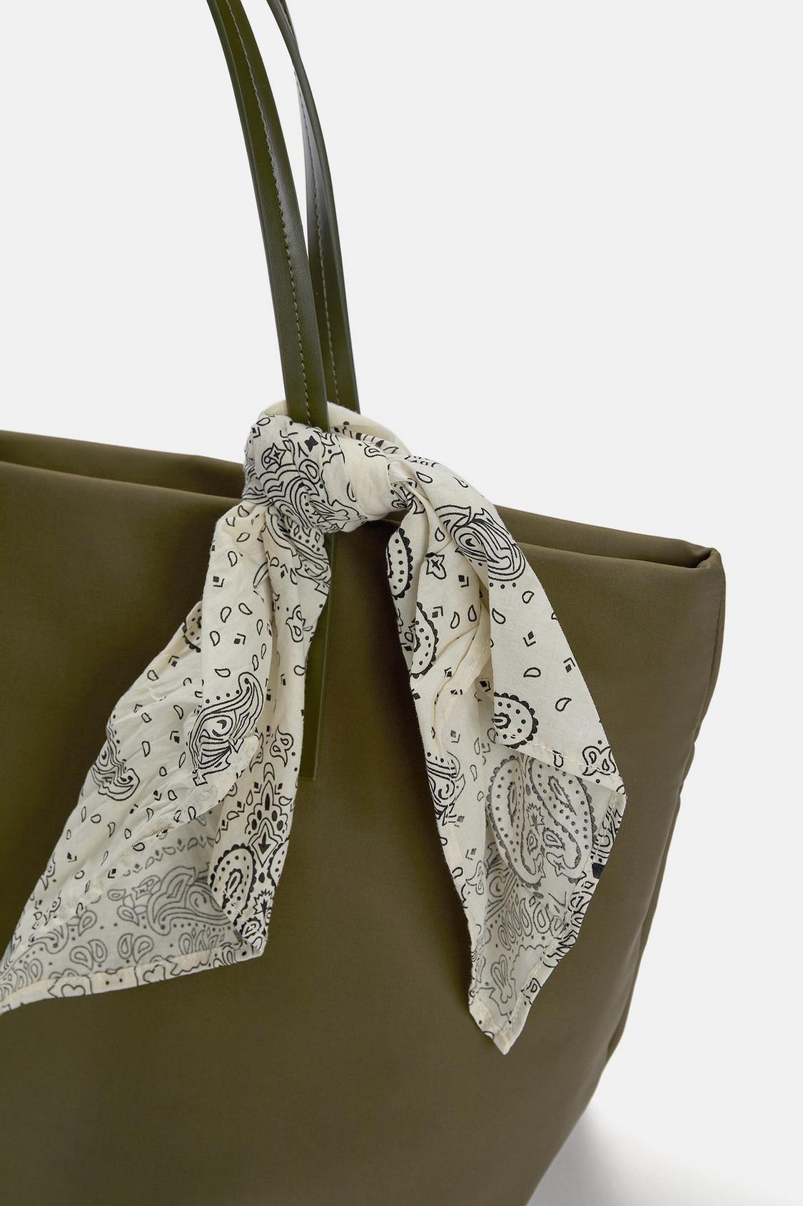 Nylon shopper with scarf detail - PULL&BEAR 